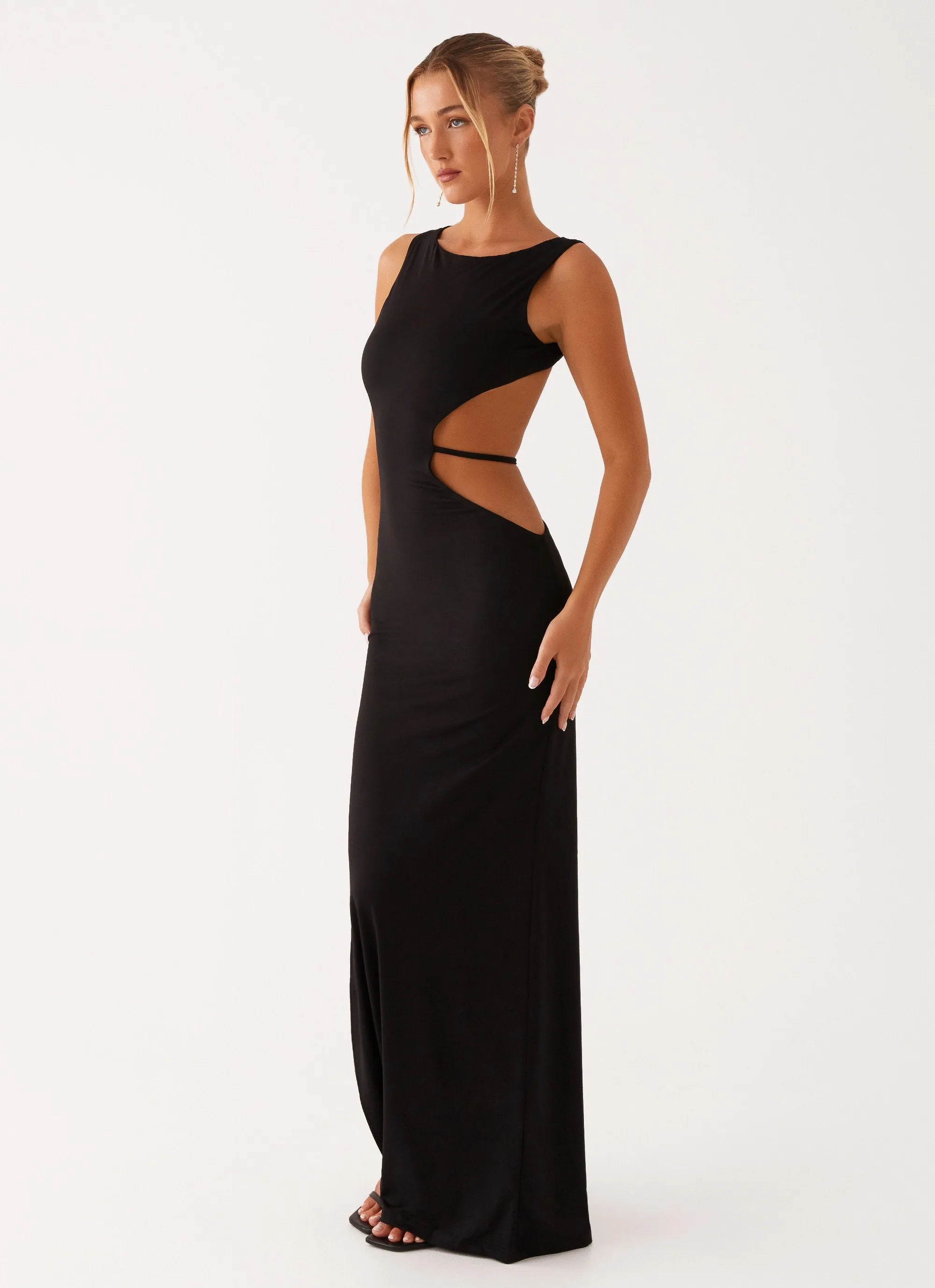 Sutton Maxi Dress - Black Slim Silhouette