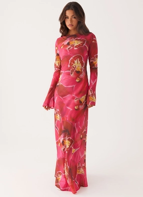 Lorde Maxi Dress - Orchid Pink Coral Soft All-day Comfort