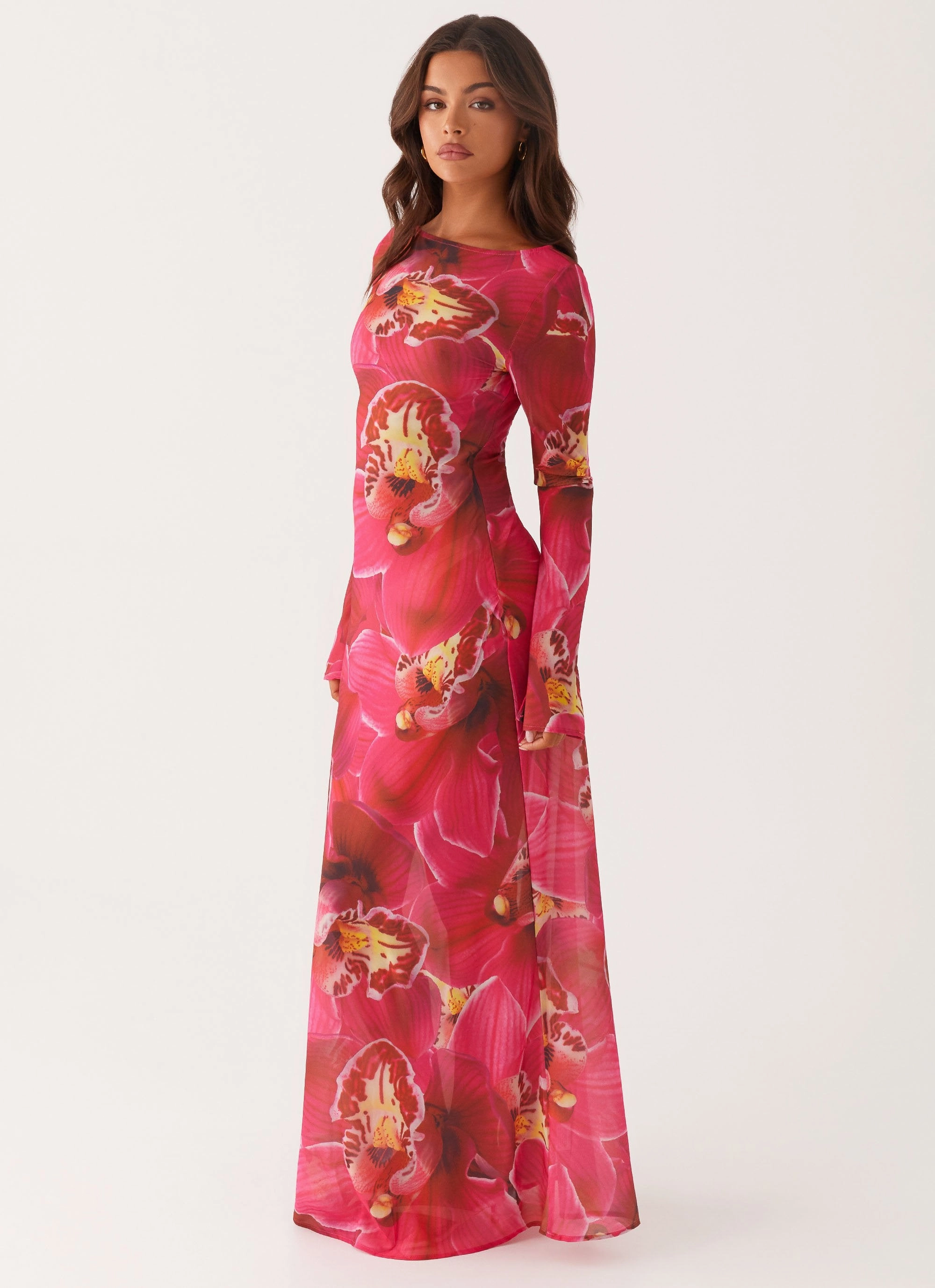 Calm Drape Lounge Outfit Lorde Maxi Dress - Orchid Pink