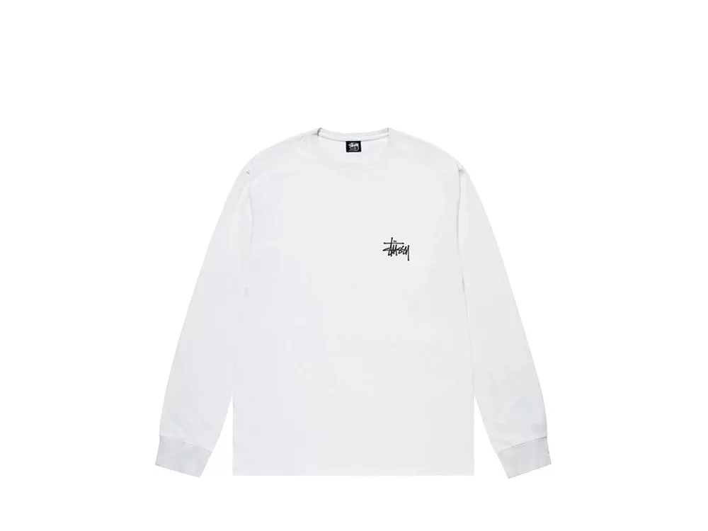 Stussy Basic Long Sleeve Tee White