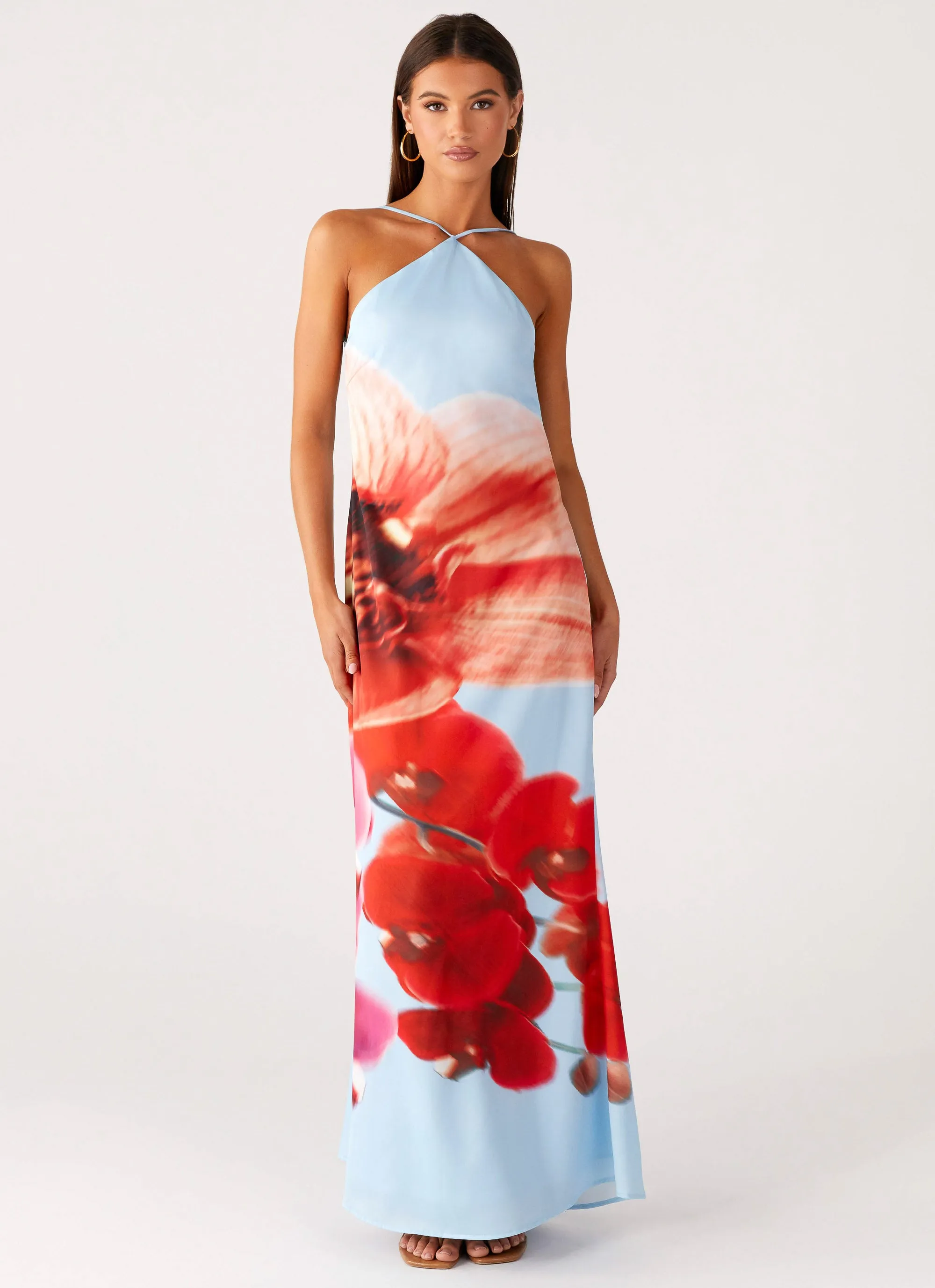 Chloe Maxi Dress - Turquoise Bloom Relaxed Fit Church Proper