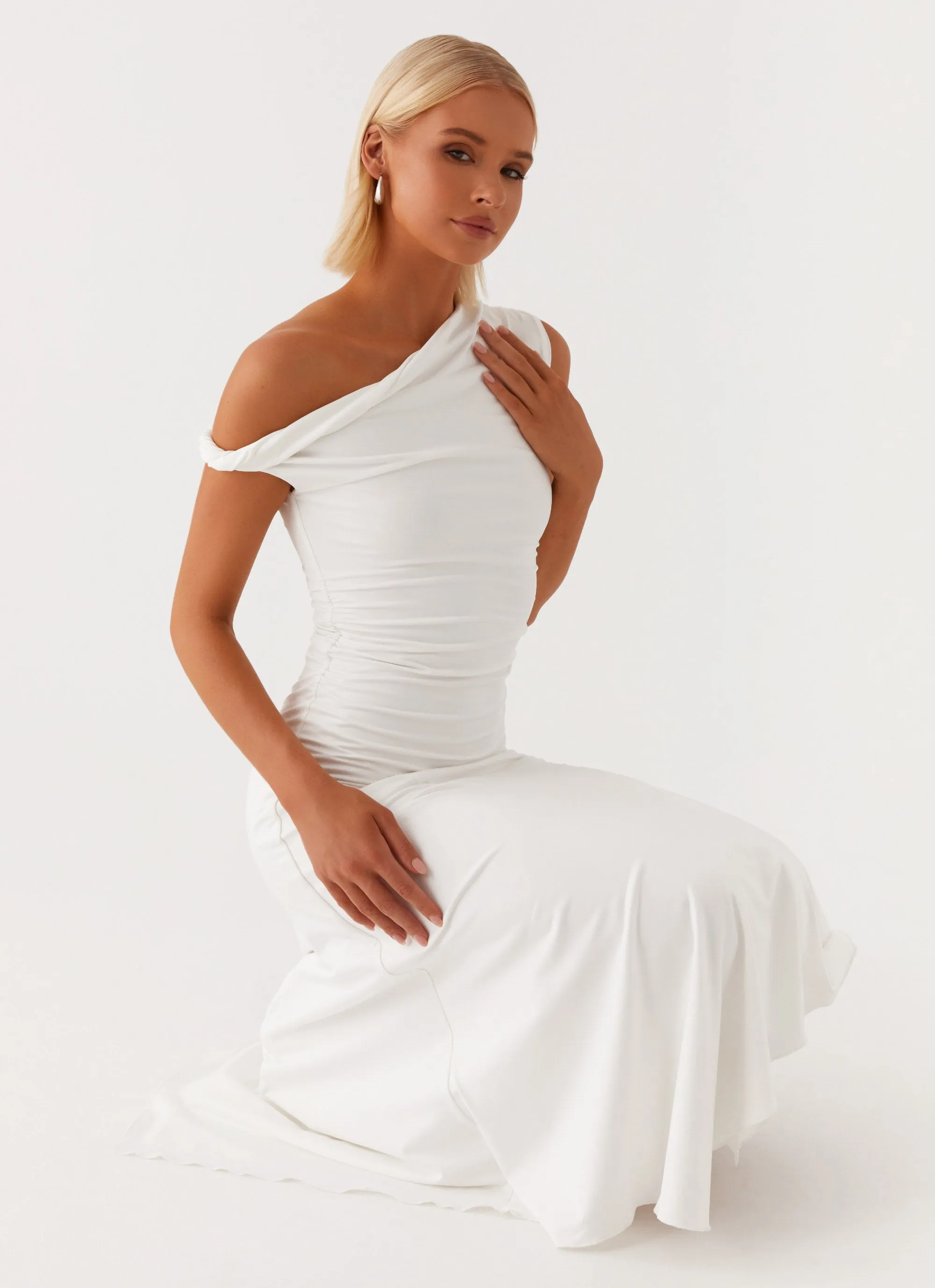 Byron Midi Dress - White Office Friendly