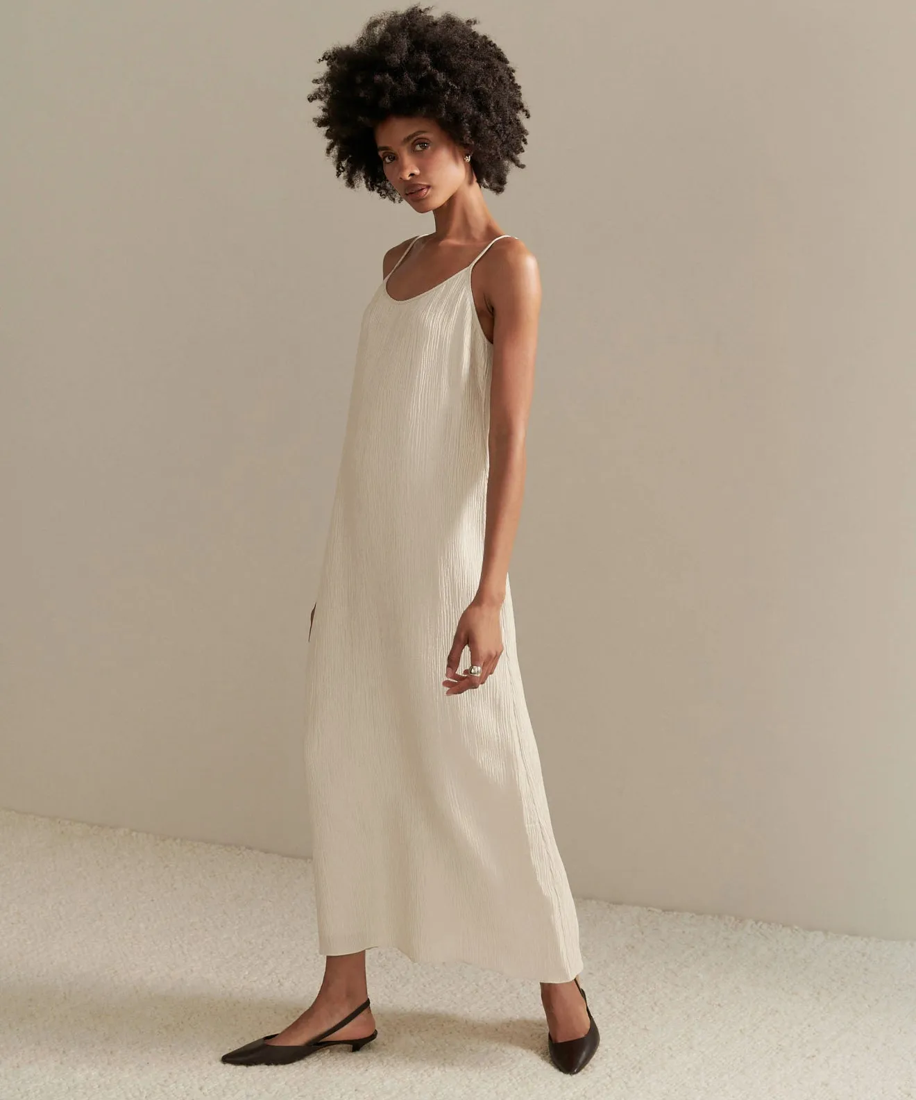 Fete Slip Dress Subtle Flow Boat-Neck