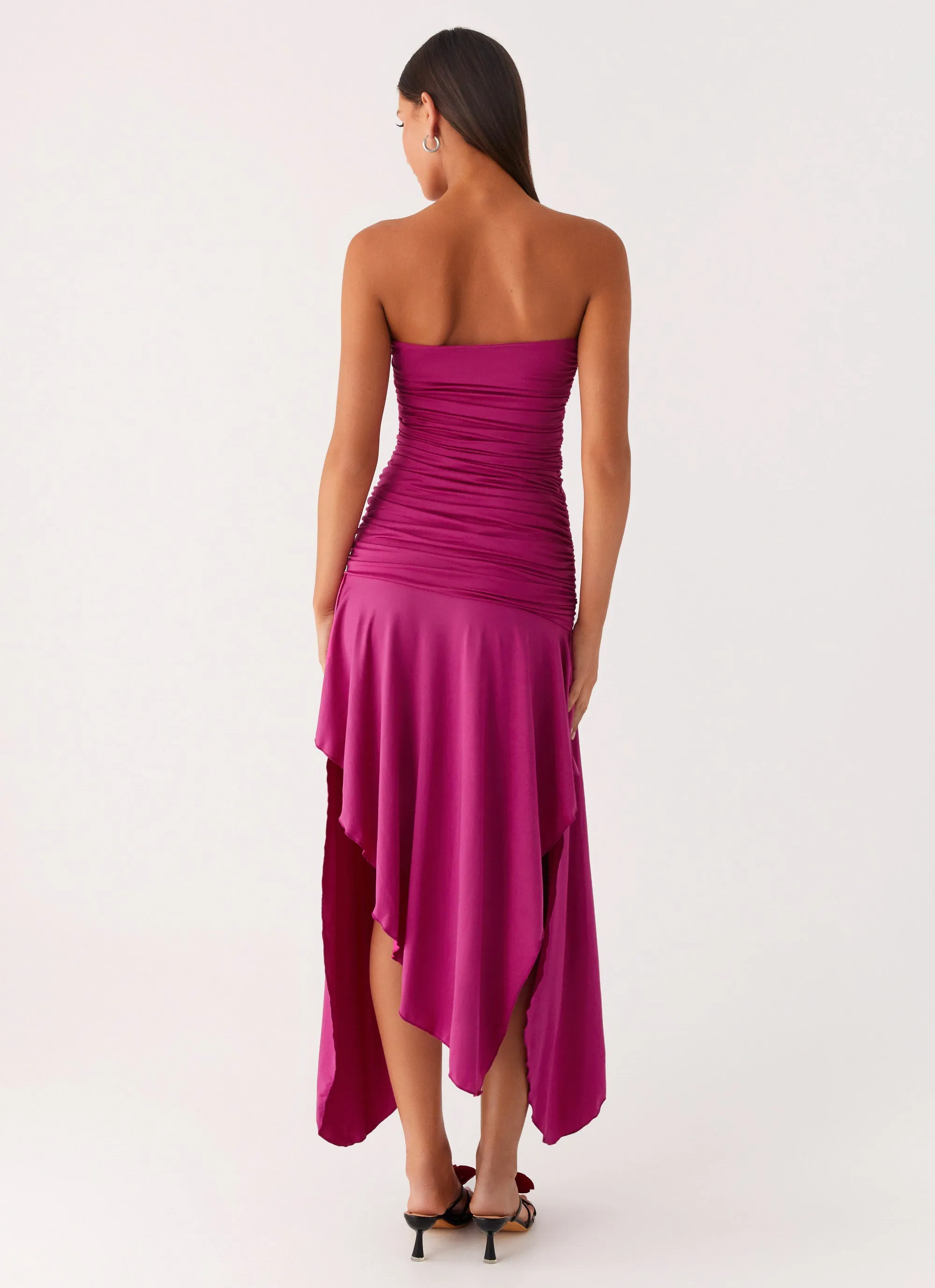 Ora Strapless Maxi Dress - Fuchsia Trend Appeal