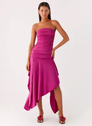 Silk Air Family Joy Ora Strapless Maxi Dress - Fuchsia
