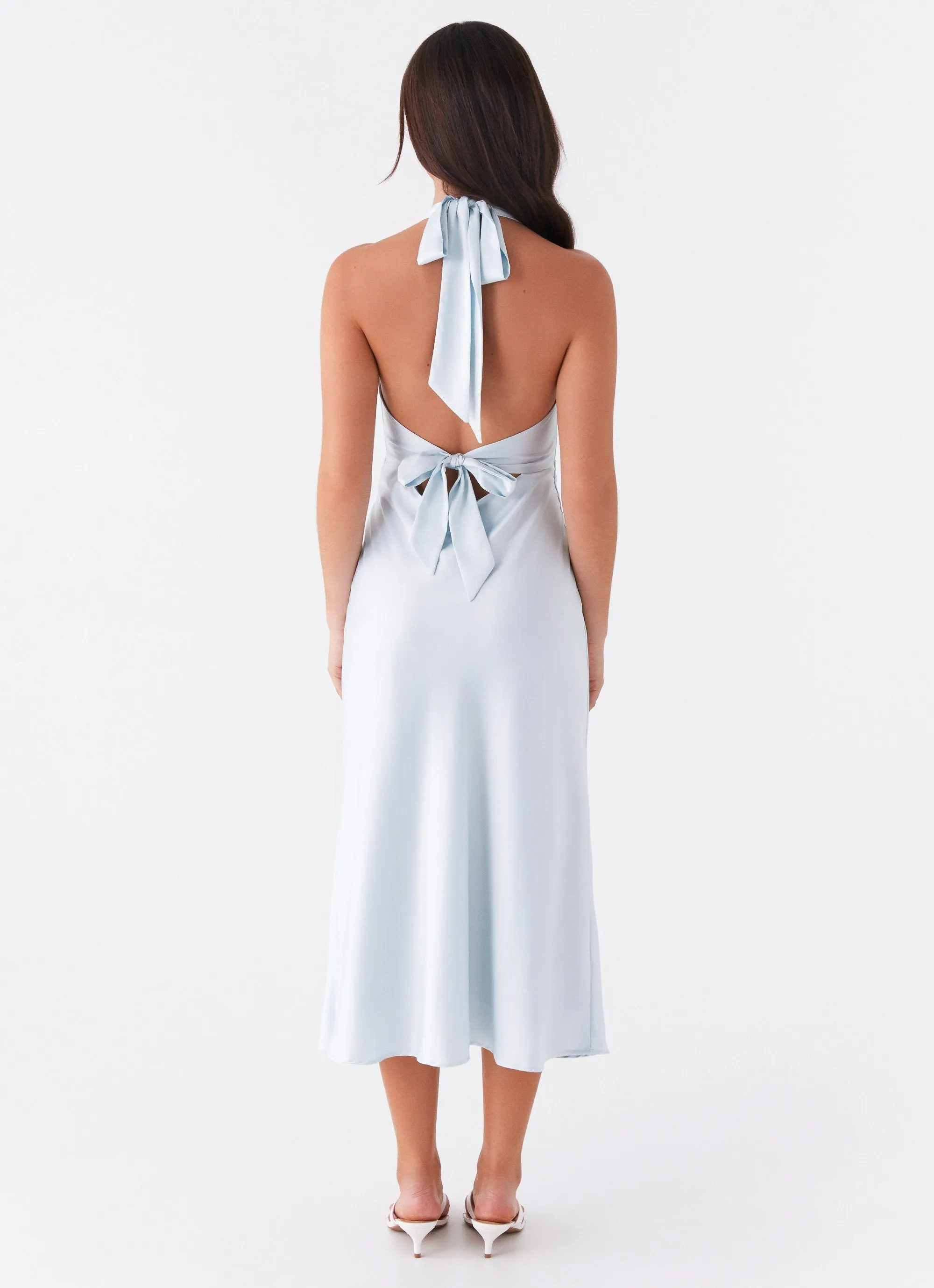Heavy Hearted Midi Dress - Blue Perfectly Tailored Pocket-Detail