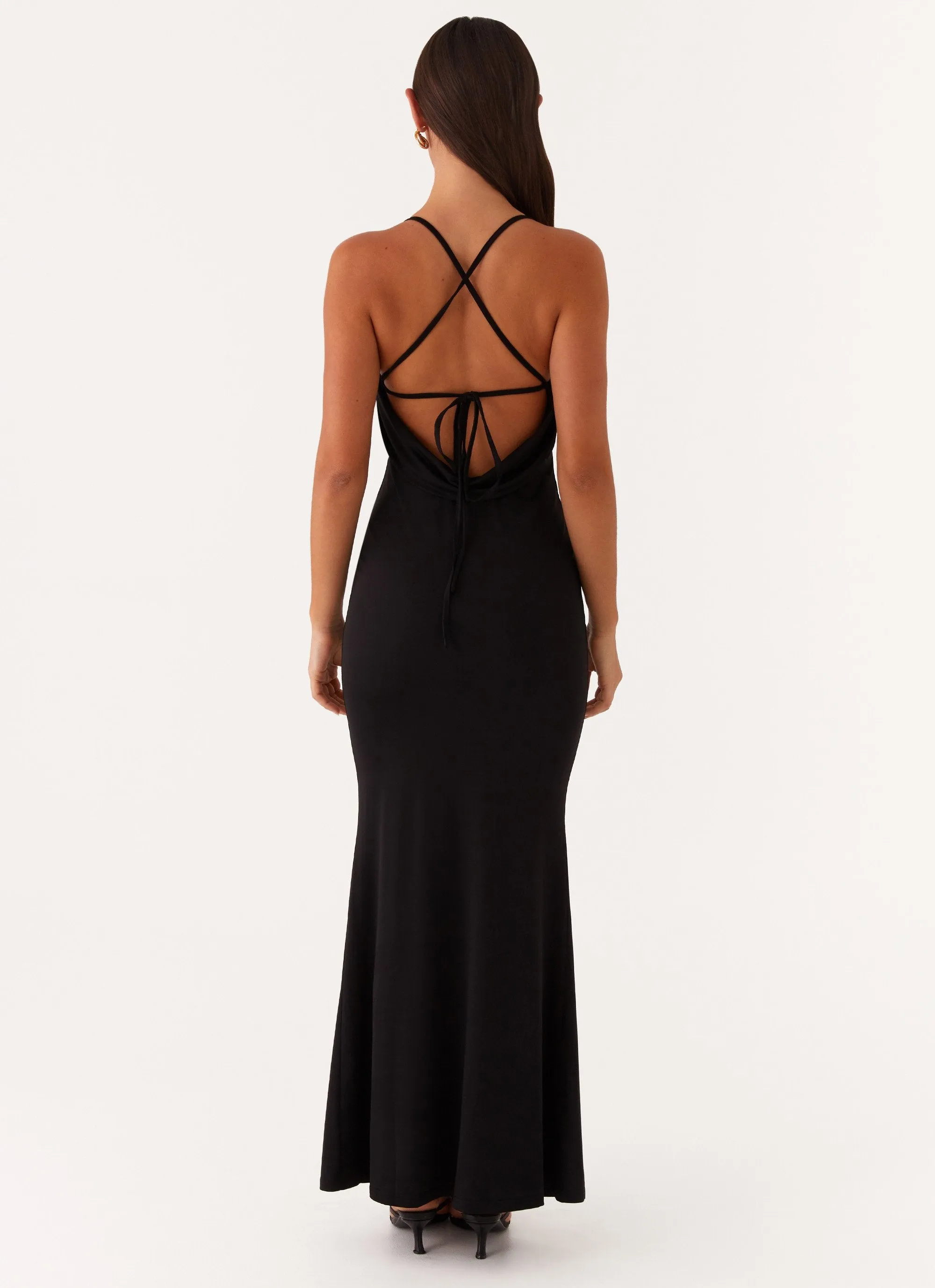 Bombshell Maxi Dress - Black Fit Clean Comfy Layers