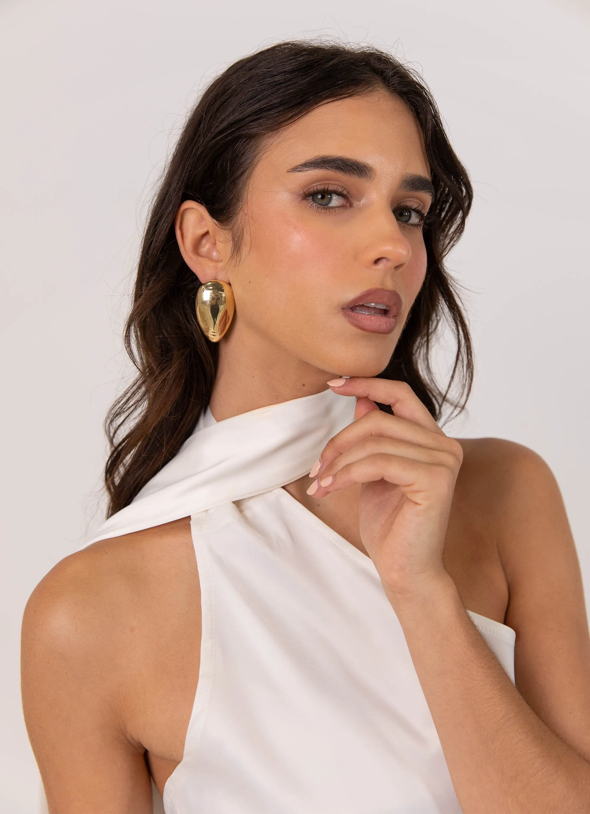 Pure Look Cap-Sleeve Cassandra Scarf Mini Dress - Pearl