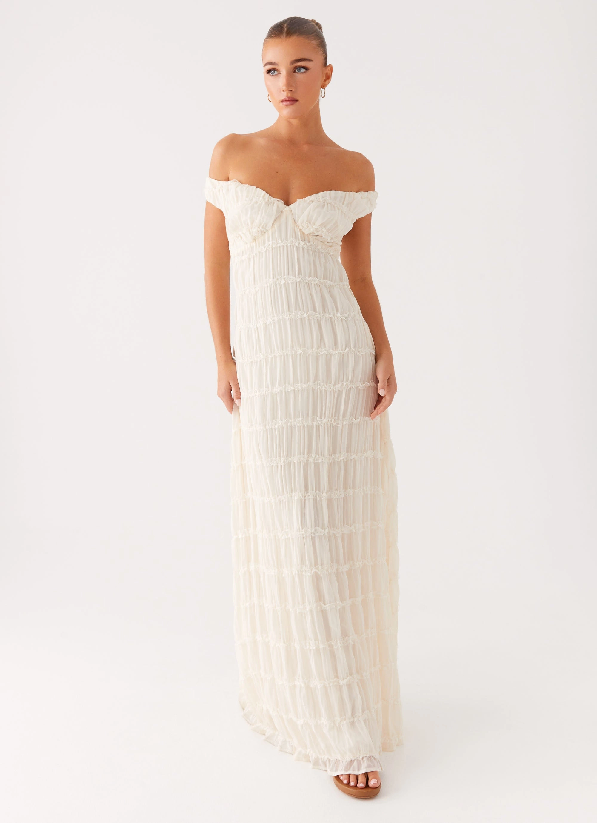 Clean Aesthetic Dinner Outfit Embrace Maxi Dress - Ivory