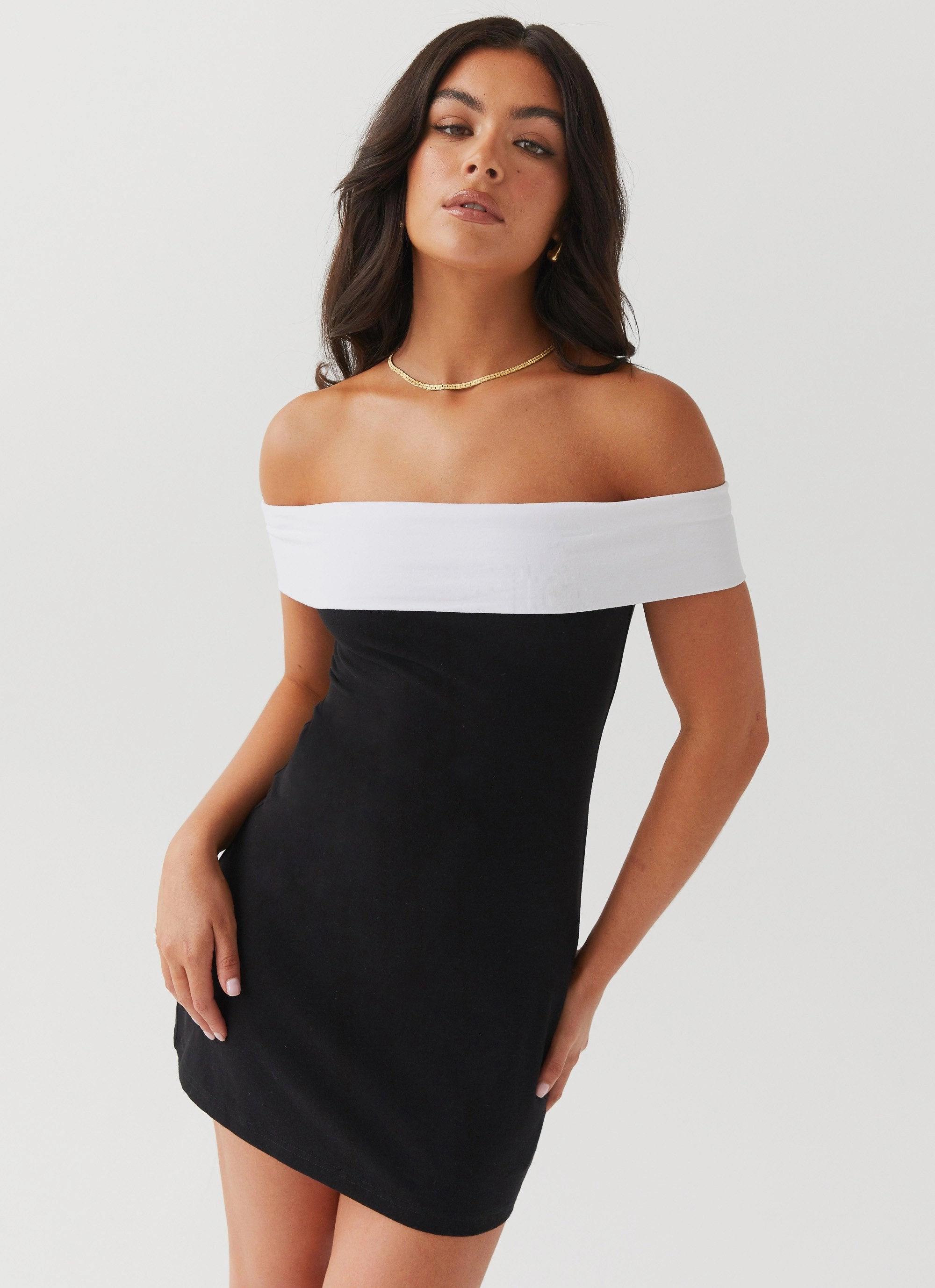 polka-dot Diamonds and Pearls Mini Dress - Black