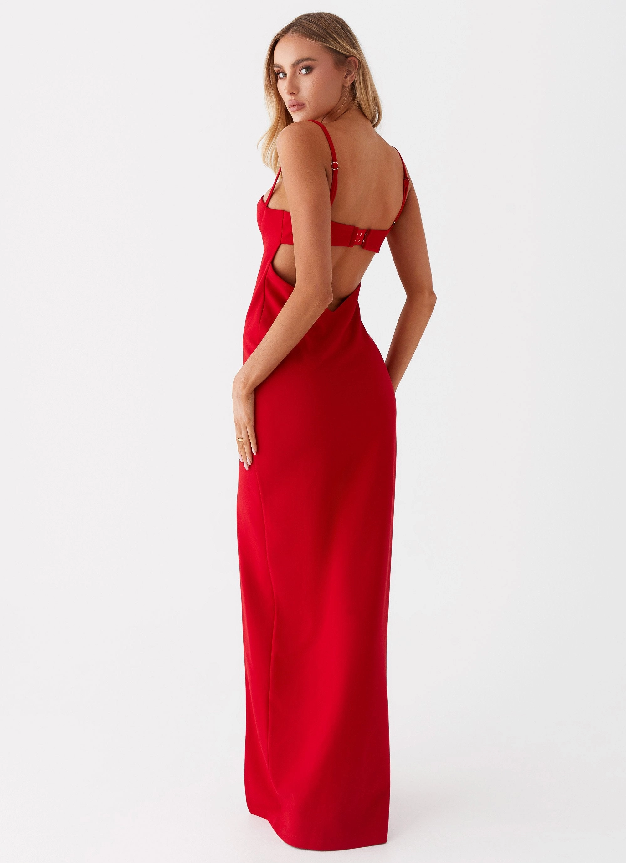 Stefanie Maxi Dress - Red Practical work-to-play piece