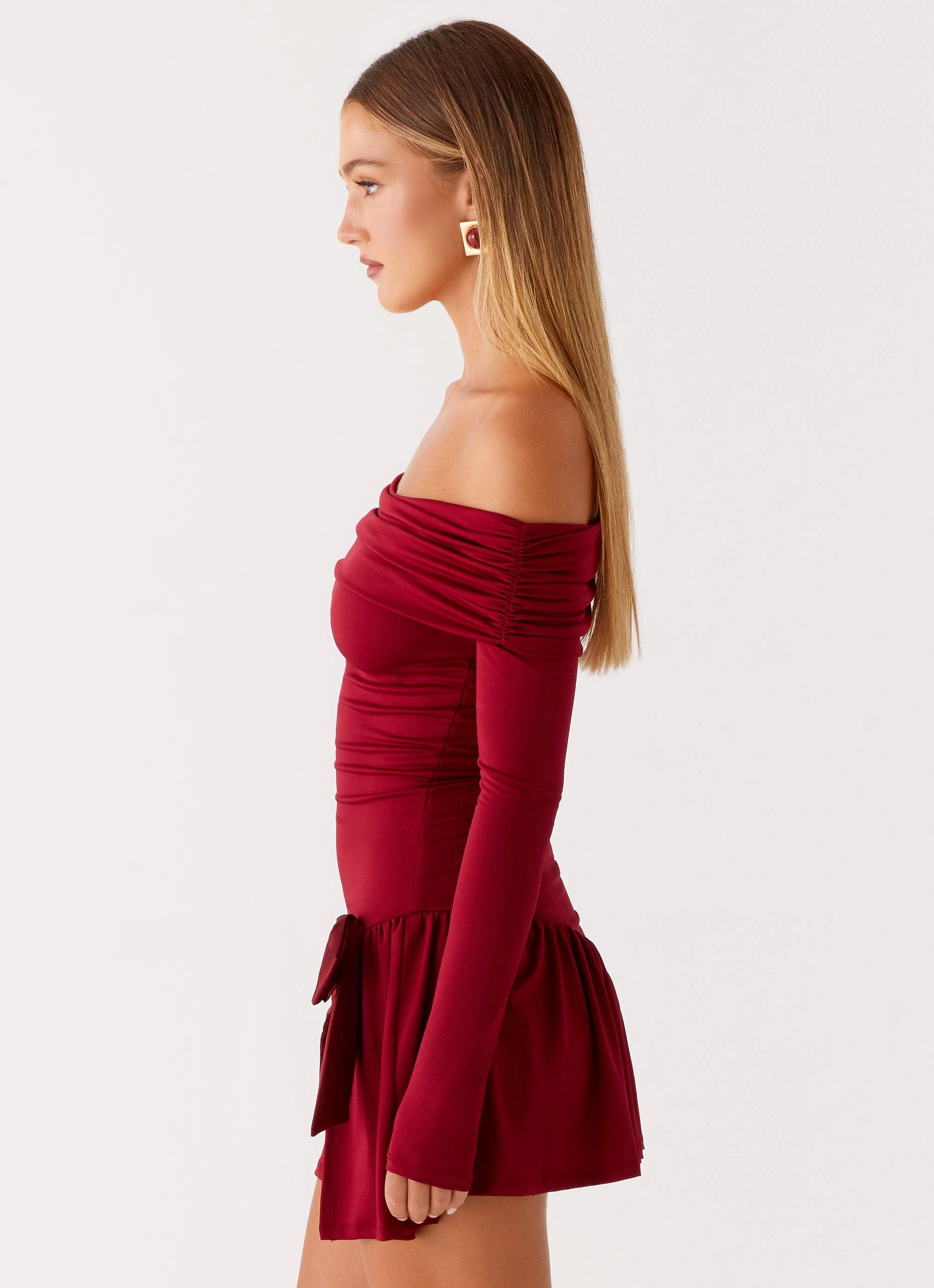 Grazia Mini Dress - Red Soft Tones