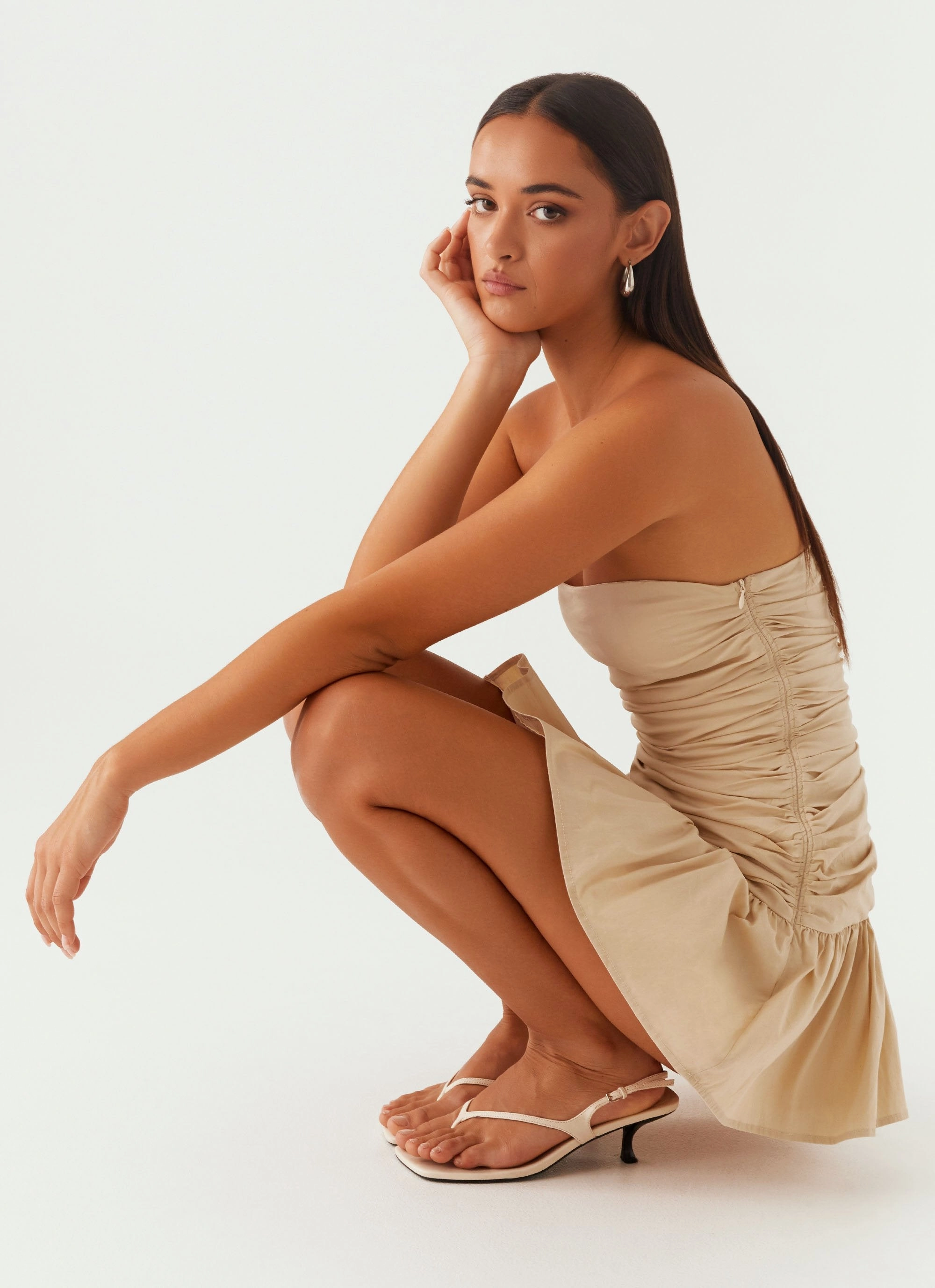 Subtle Flow Carmel Mini Dress - Ivory