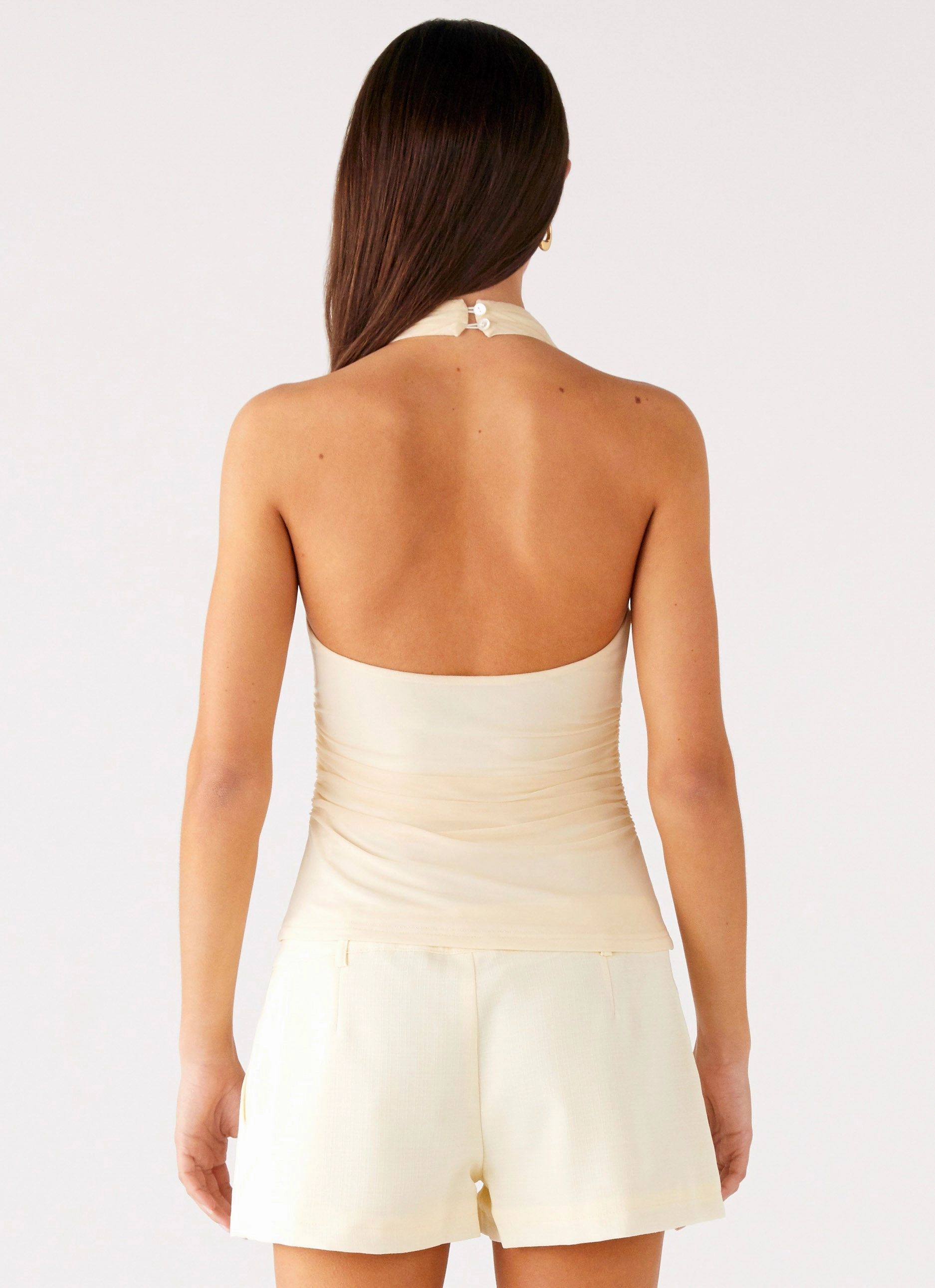UltraLightweight Rosana Halter Top - Butter