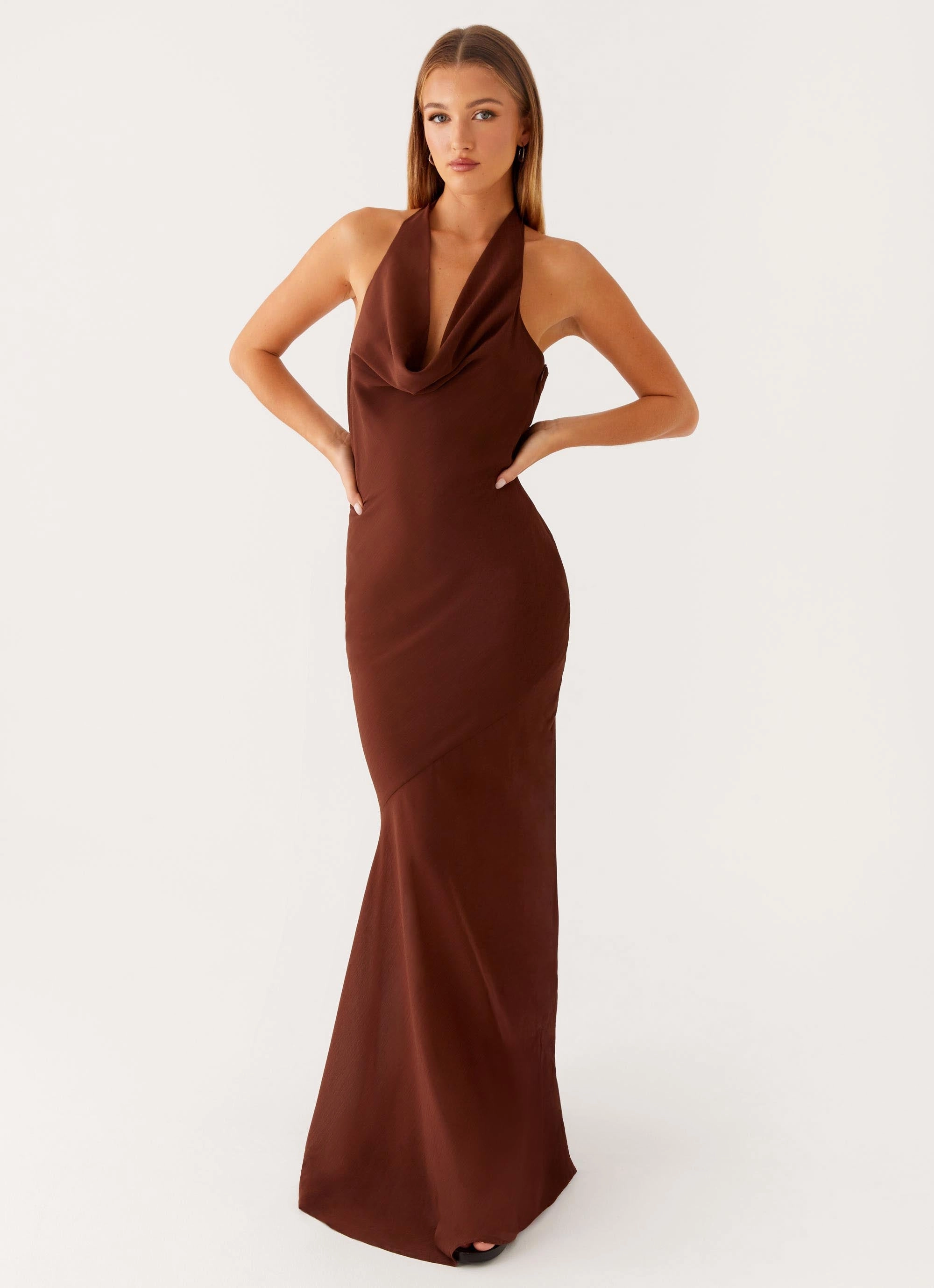 museum visit Flower Grace Sullivan Maxi Dress - Chocolate