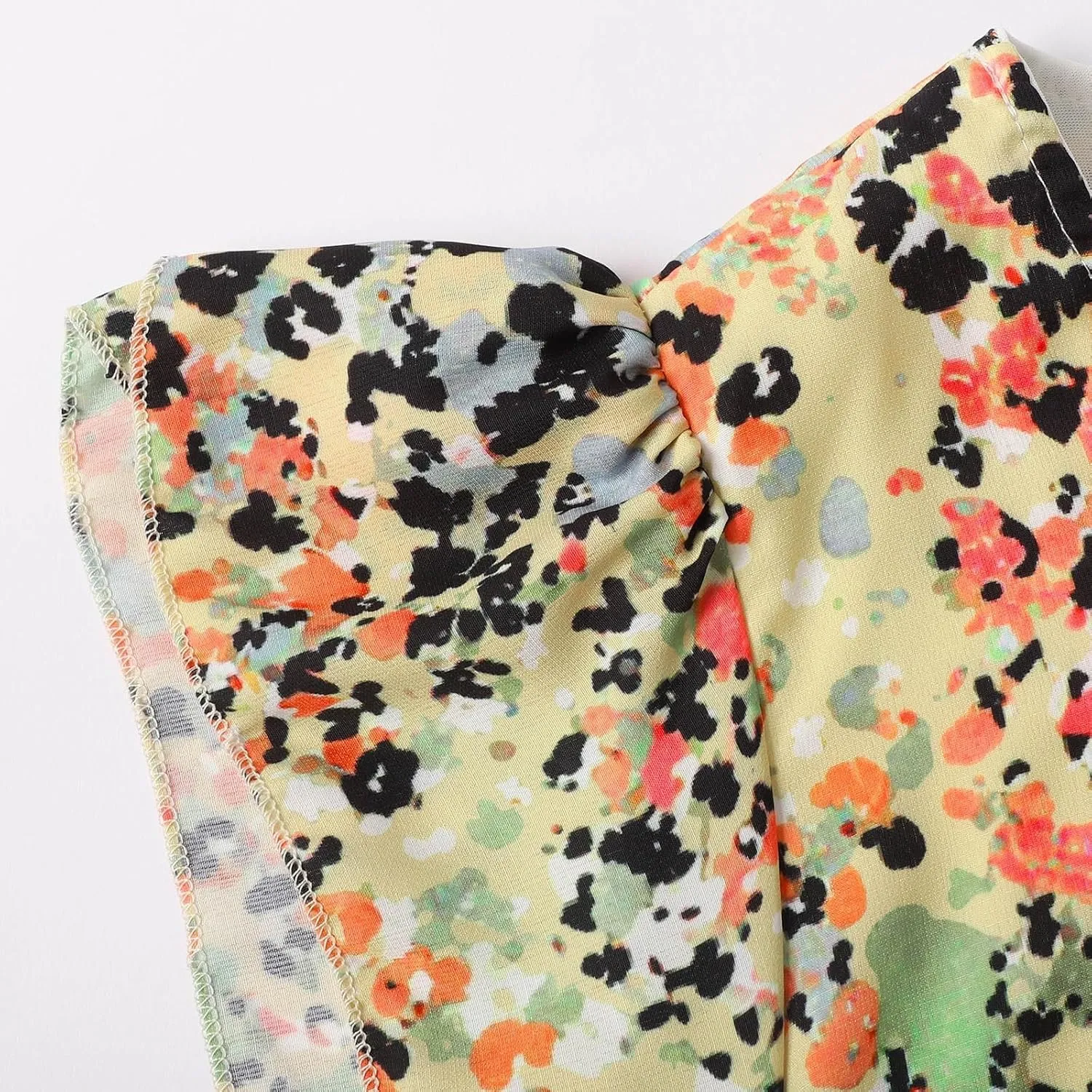 Summer Beach Dresses for Women Floral Chiffon Tiered Skirt Sundresses Cap Sleeve Mini Dress Casual Vacation Outfits 2025