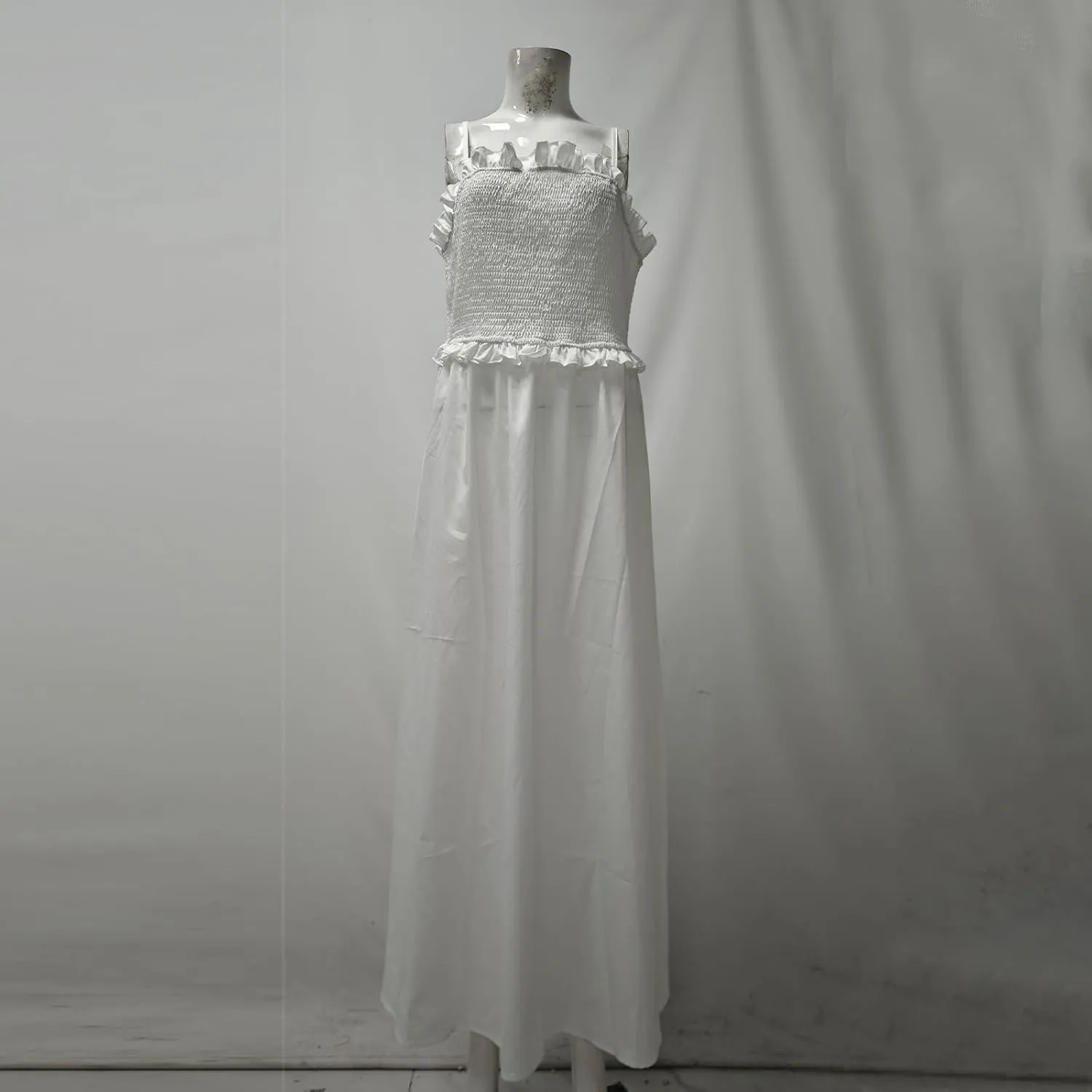 Summer Dresses for Women 2025 Wedding Guest Spaghetti Strap Maxi Dress Backless Smocked A Line Beach Sundresses