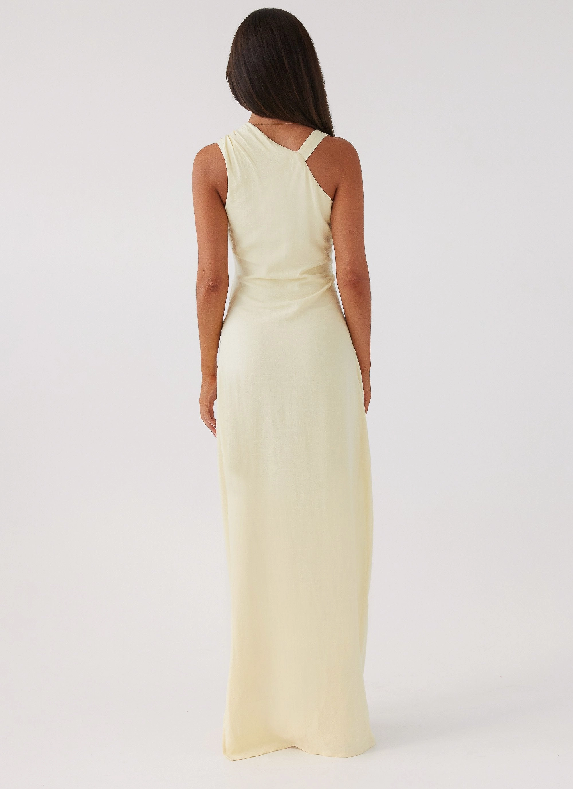 Daffodil Charm Linen Maxi Dress - Sunflower Yellow Capsule-Wardrobe