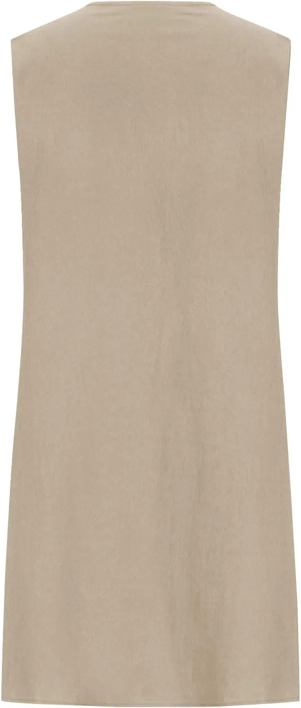 Sun Dresses for Women 2025 Vacation Casual Loose Tank Dress Sleeveless Summer Mini Dresses Plus Size Short Sundress