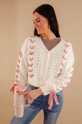 ribbed texture Ergonomic Cut Belongs To Me Cardigan