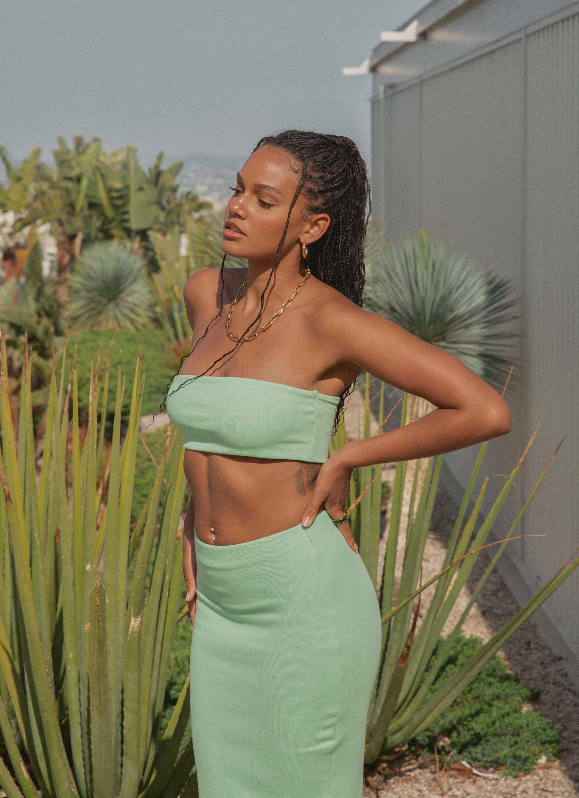 Sun Seeker Crop Top - Sage LayeredDurability