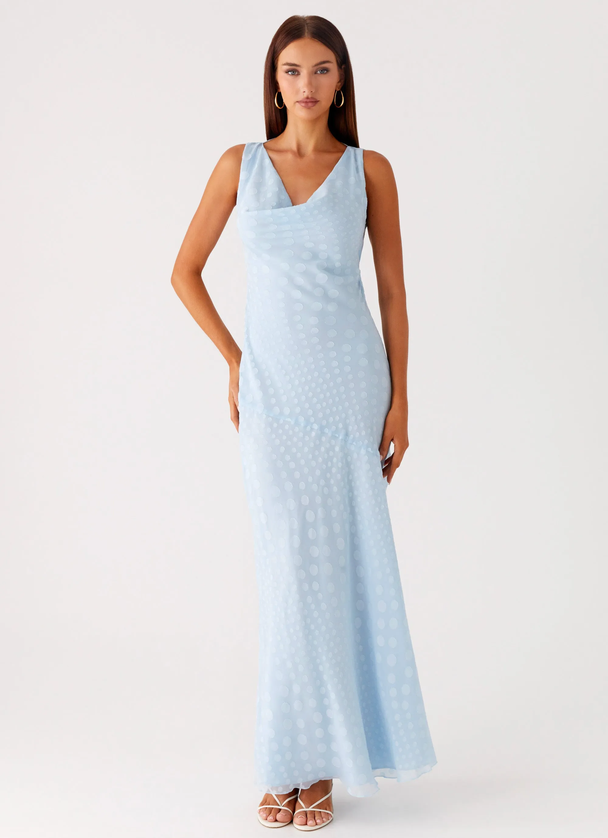 Sundance Chiffon Maxi Dress - Blue Feminine Energy