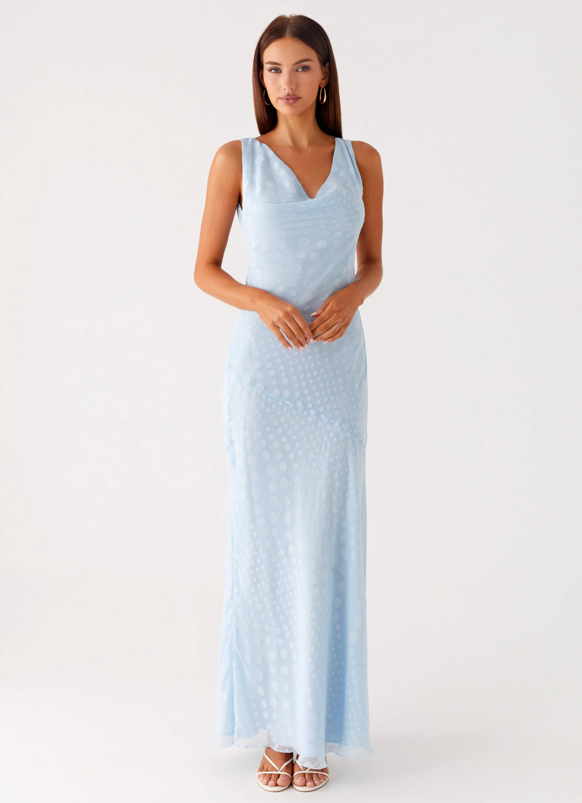 Sundance Chiffon Maxi Dress - Blue FlatlockSeam