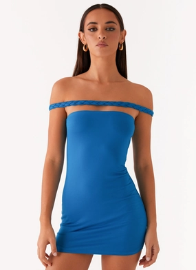 Sunday Sun Mini Dress - Royal Blue Sleek and Flattering