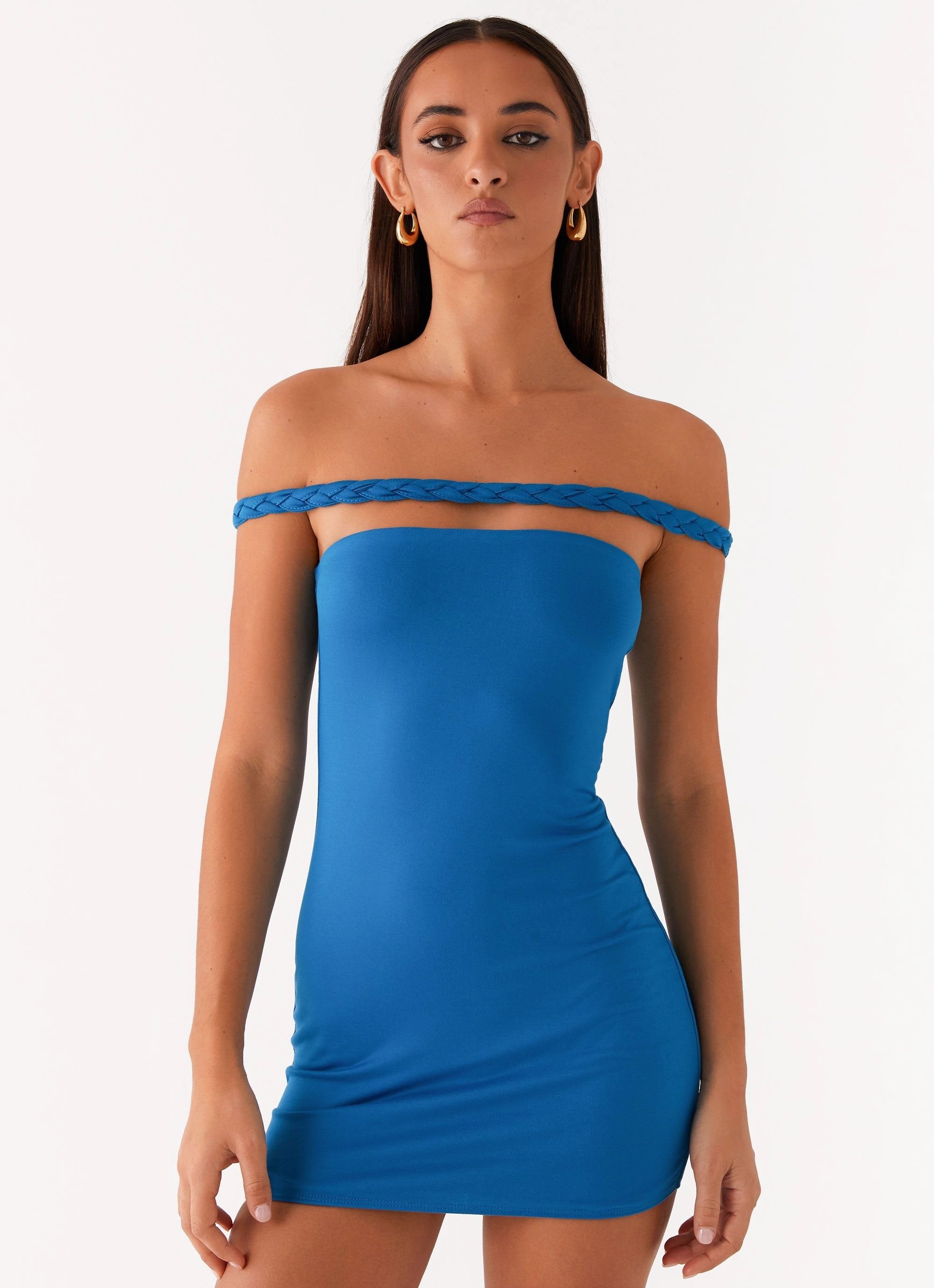 Sunday Sun Mini Dress - Royal Blue Sleek and Flattering
