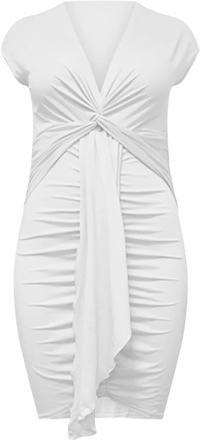 Sundresses for Women 2025 Cute Bodycon Mini Dresses Wrap Backless Cutout Sundress Cocktail Party Club Tank Dress