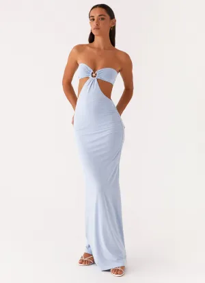 Tatiana Maxi Dress - Blue Pleat Breeze Sun-Protective