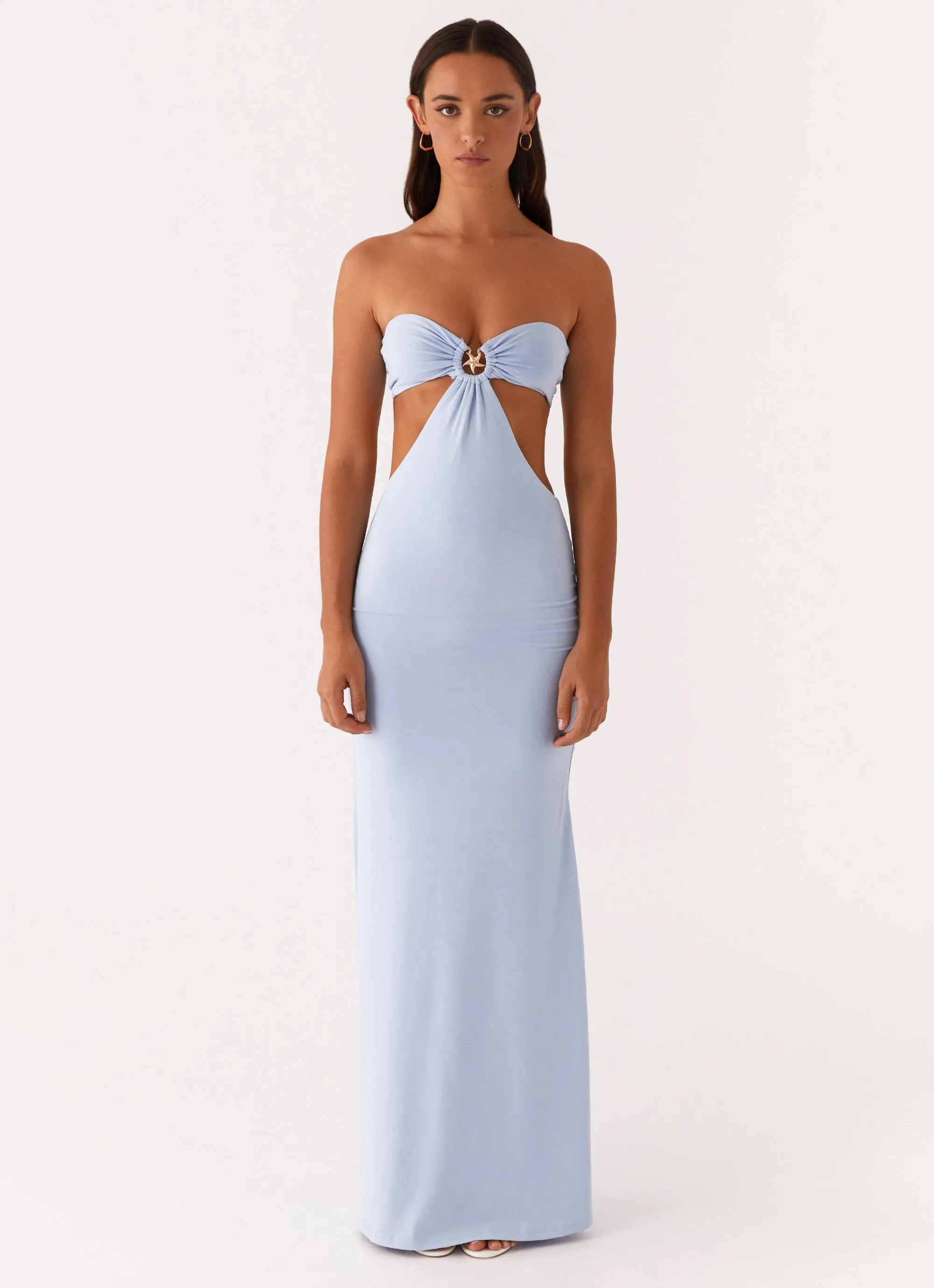 Tatiana Maxi Dress - Blue Lightweight Layer Comfortable and Fashionable