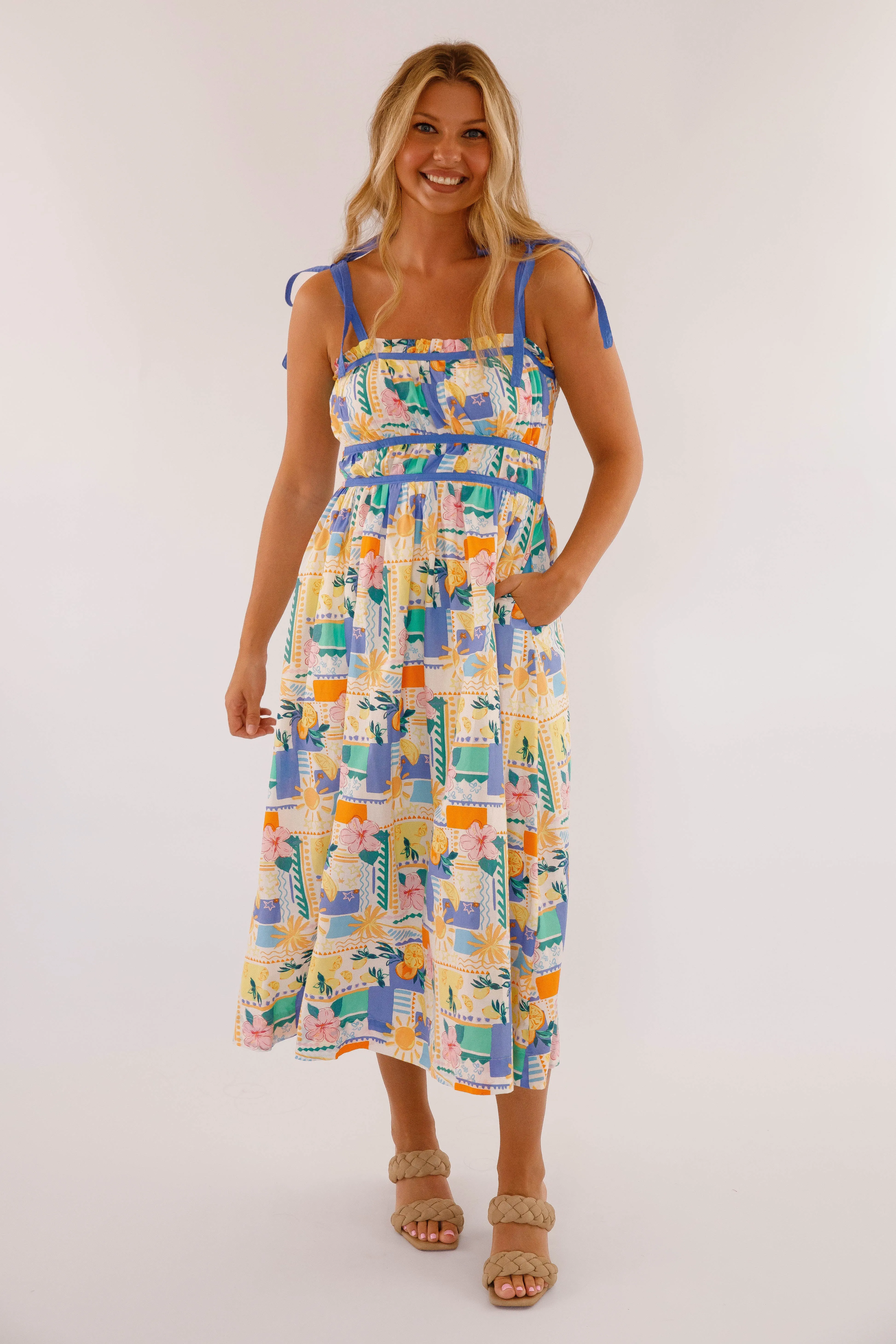 Sunshine State Of Mind Midi Dress Flowy casual dress