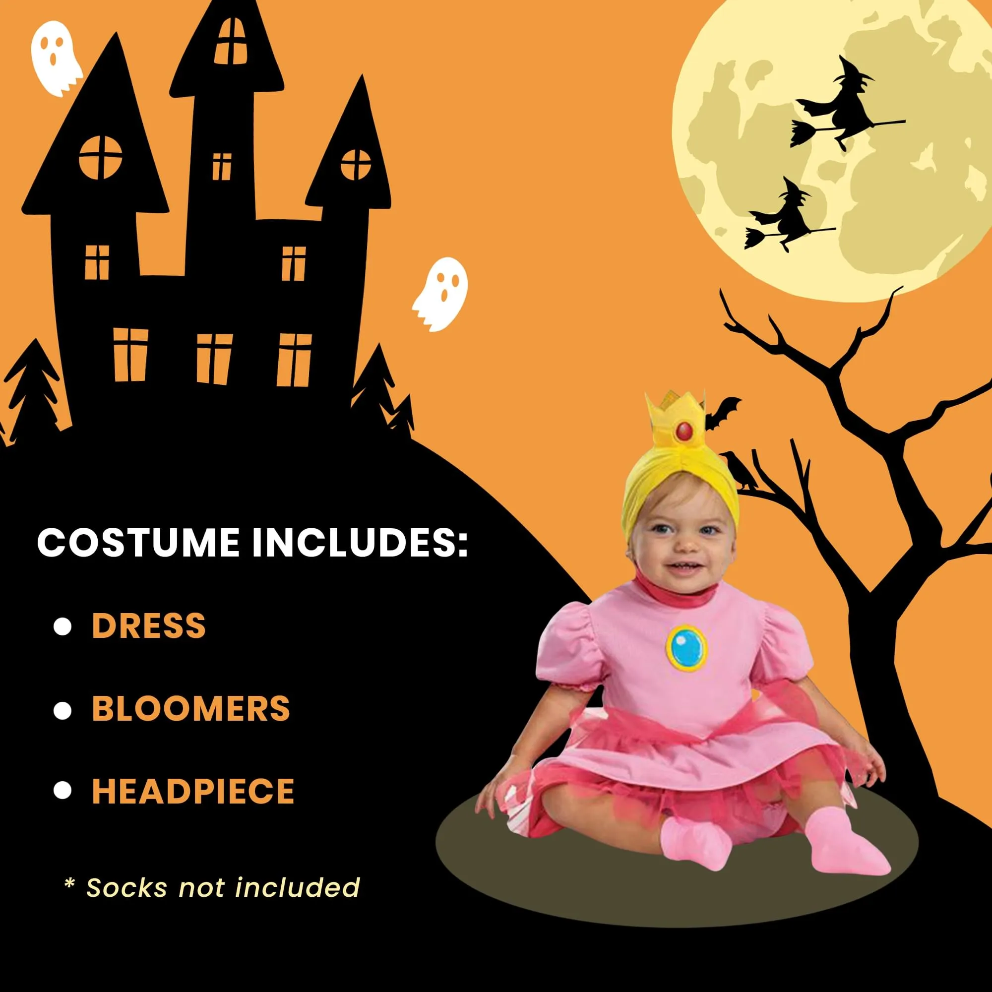 Super Mario Bros. Princess Peach Posh Infant Costume