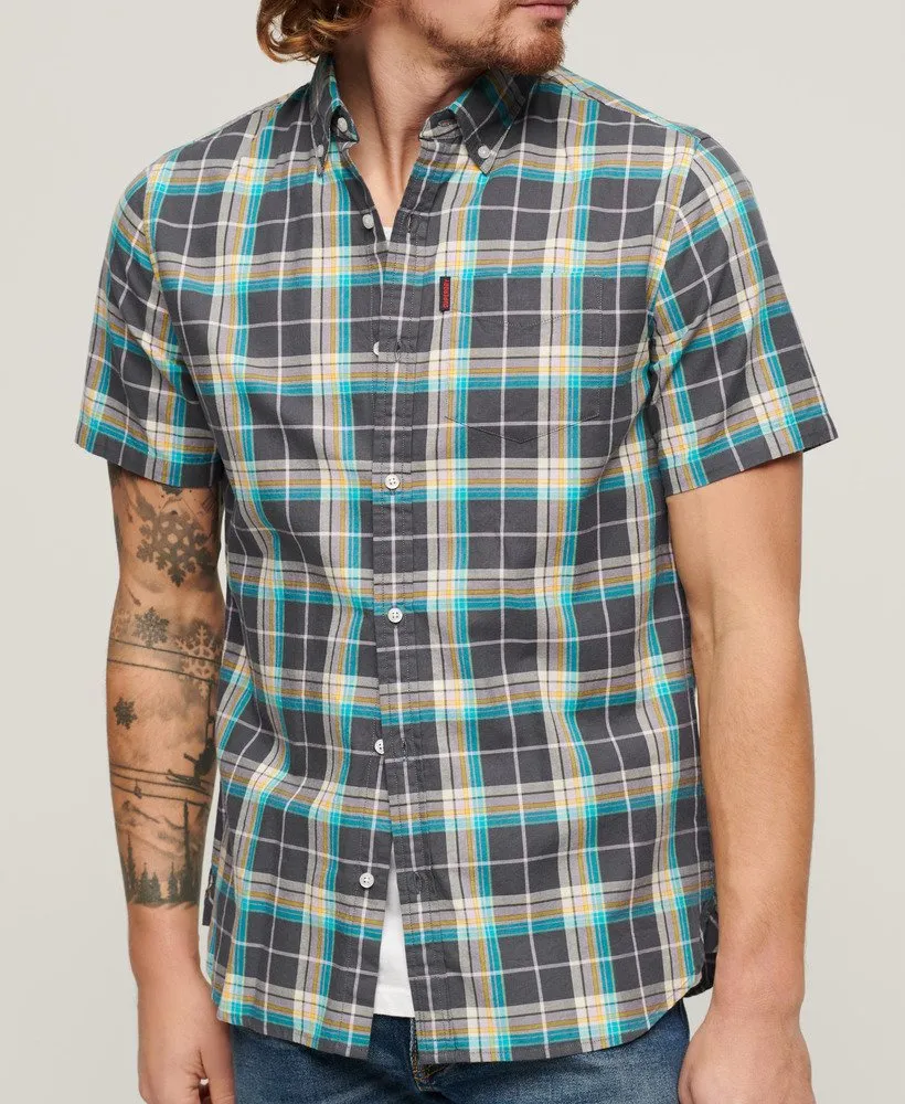 Superdry Short Sleeve Lightweight Check Shirt Shirt - Navy Check