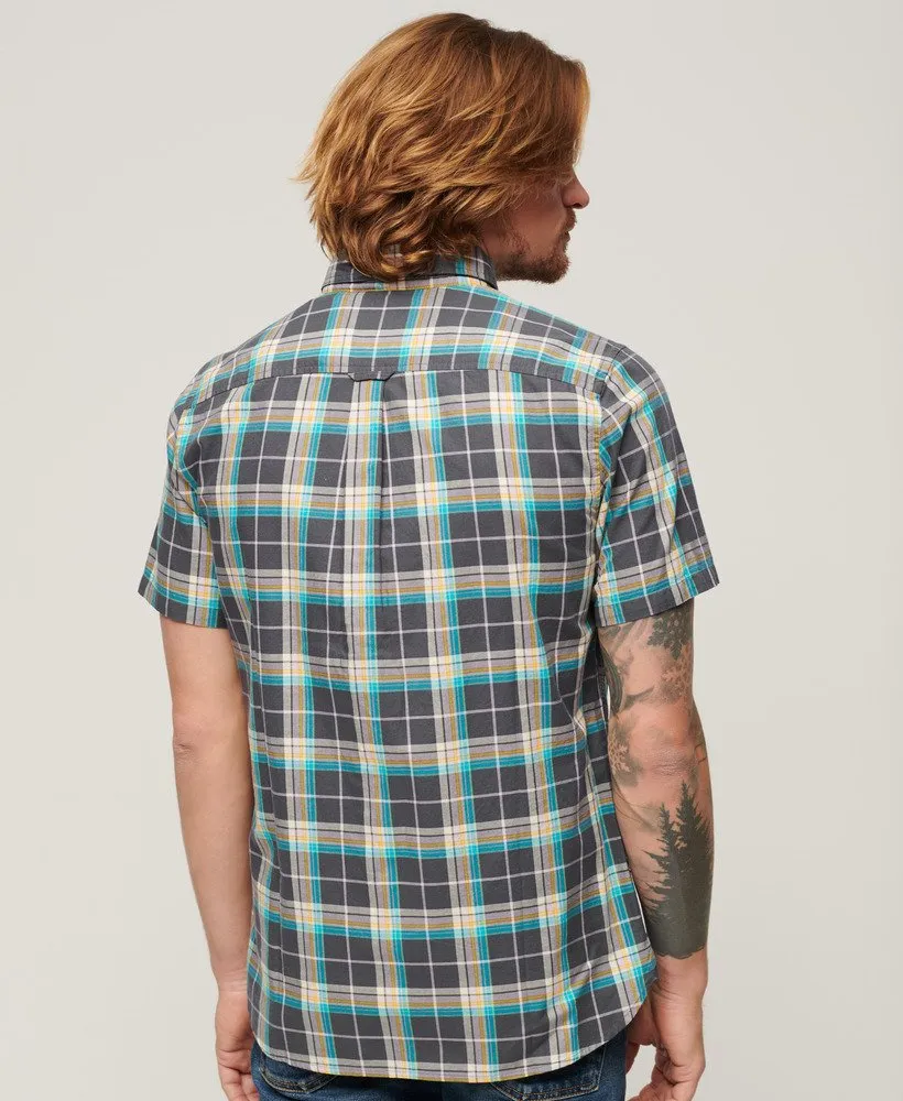 Superdry Short Sleeve Lightweight Check Shirt Shirt - Navy Check