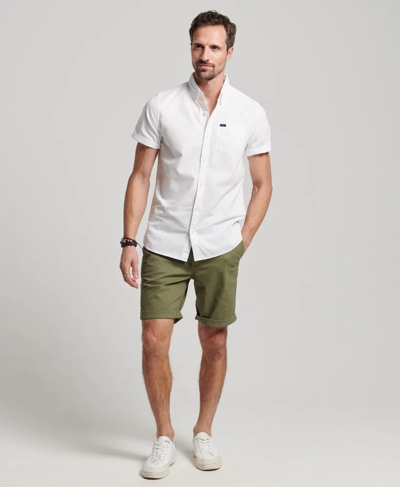 Superdry Vintage Oxford Short Sleeved Shirt - Optic