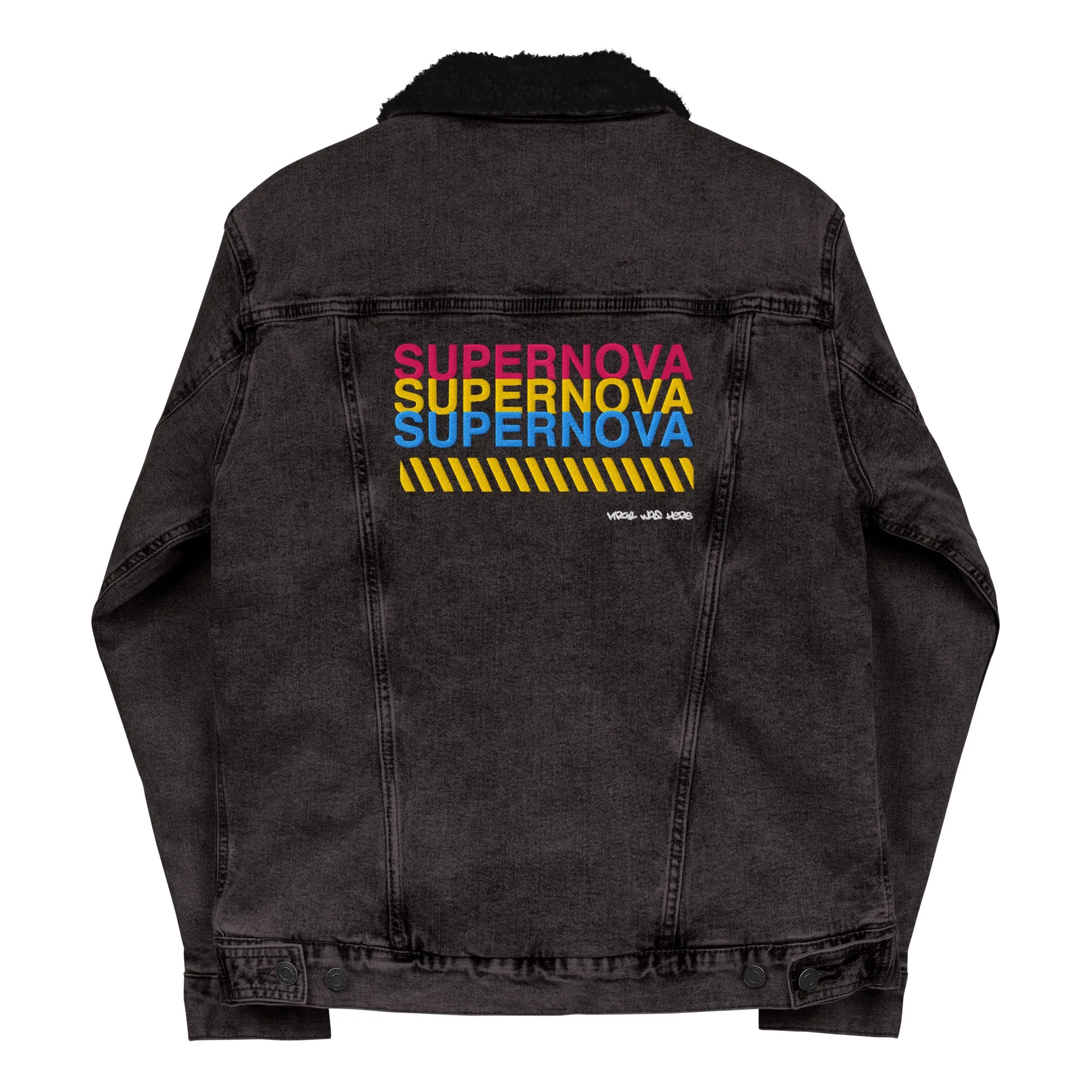 SUPERNOVA Unisex Denim Sherpa Jacket