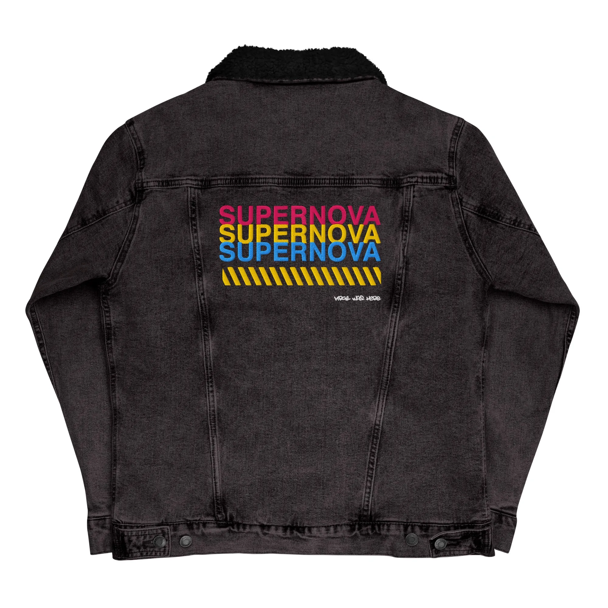 SUPERNOVA Unisex Denim Sherpa Jacket