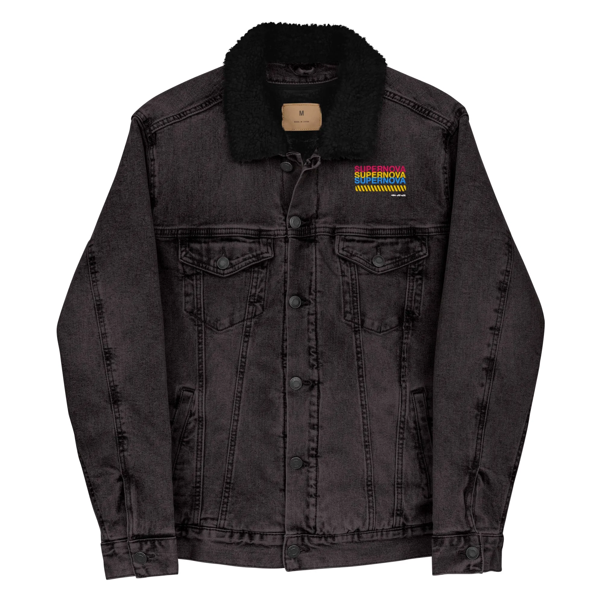 SUPERNOVA Unisex Denim Sherpa Jacket