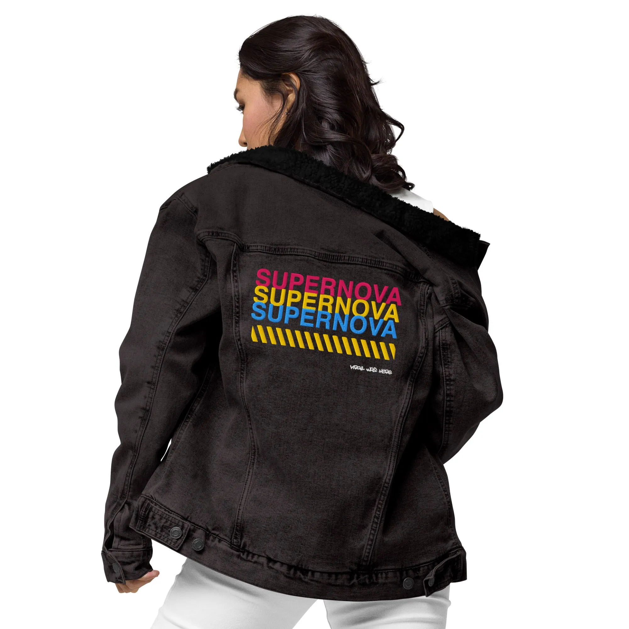 SUPERNOVA Unisex Denim Sherpa Jacket
