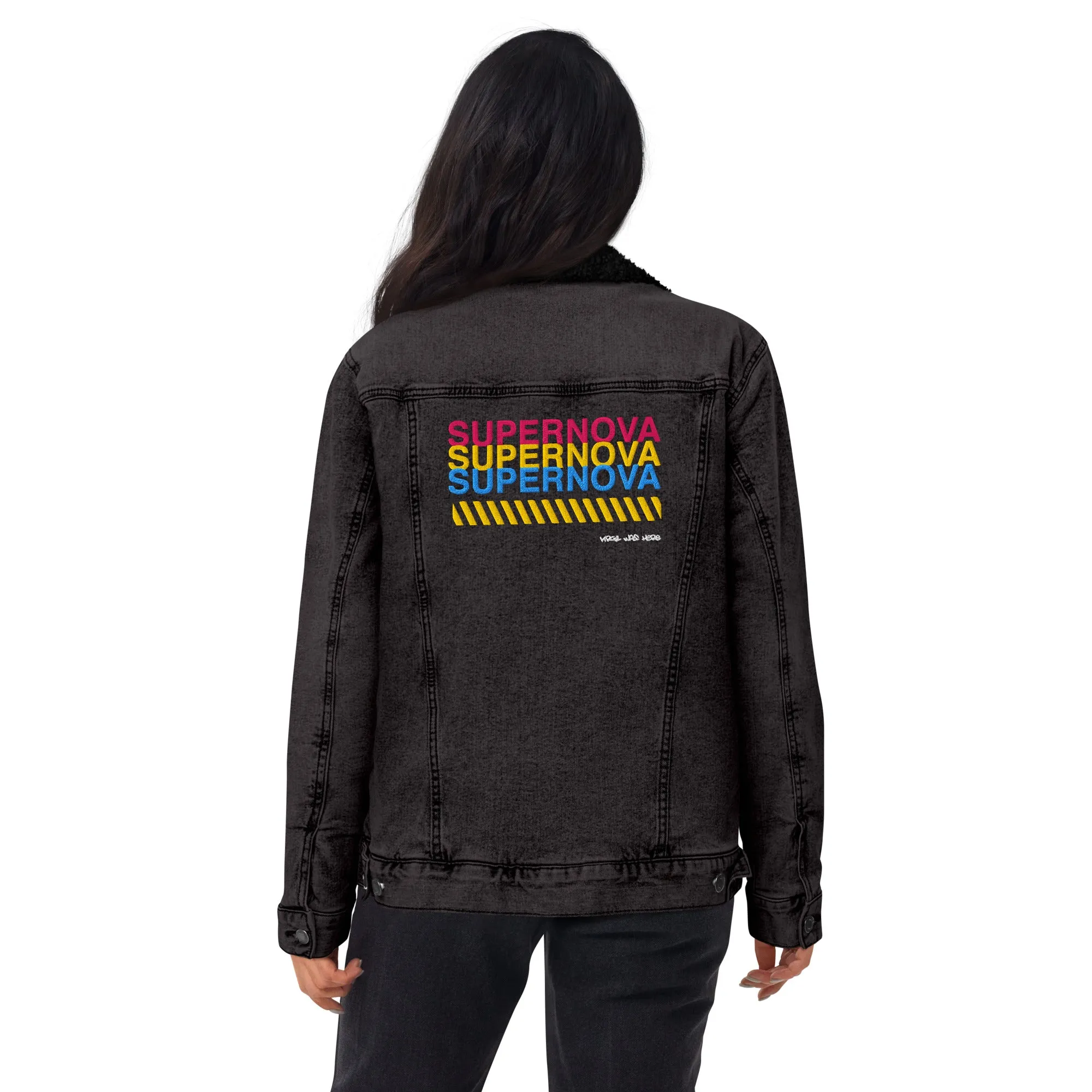 SUPERNOVA Unisex Denim Sherpa Jacket