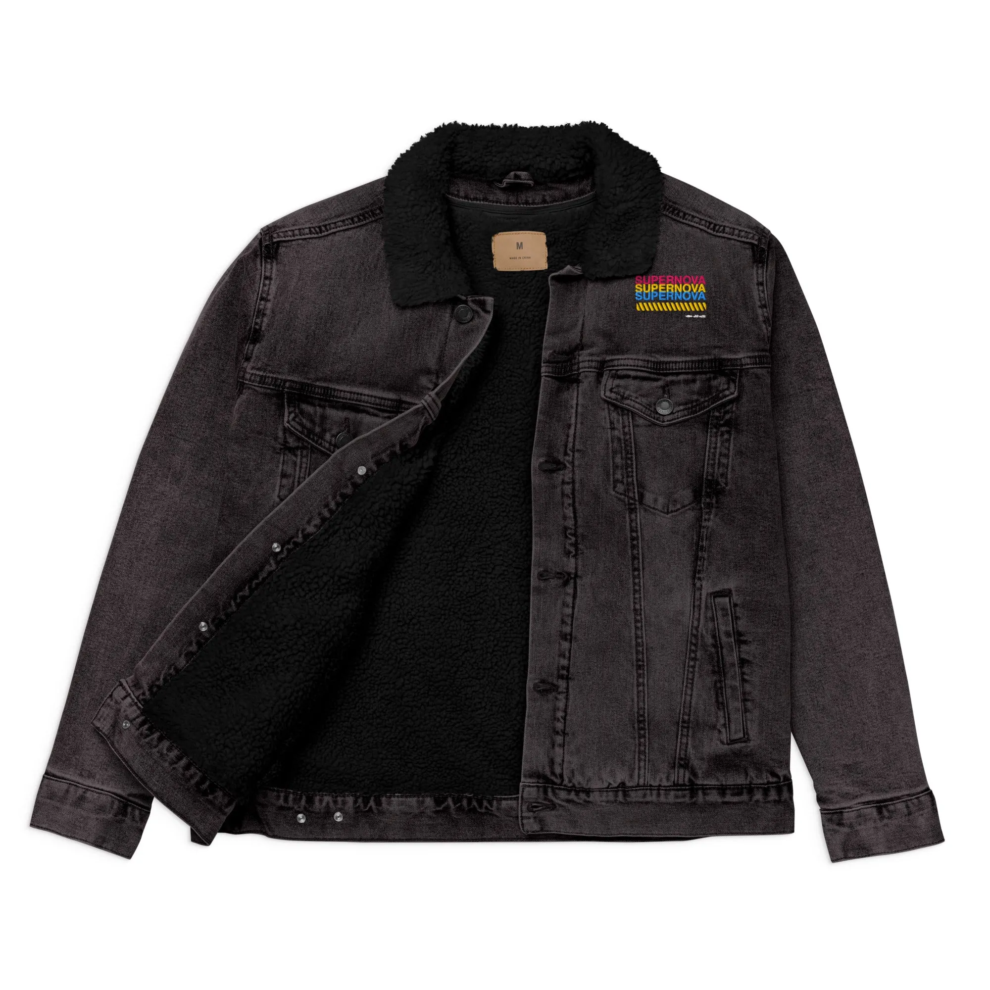 SUPERNOVA Unisex Denim Sherpa Jacket