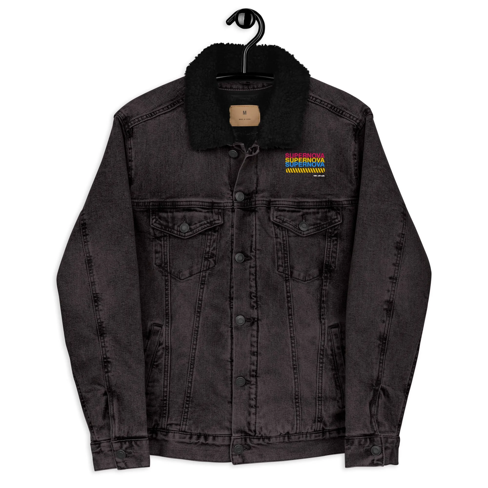 SUPERNOVA Unisex Denim Sherpa Jacket
