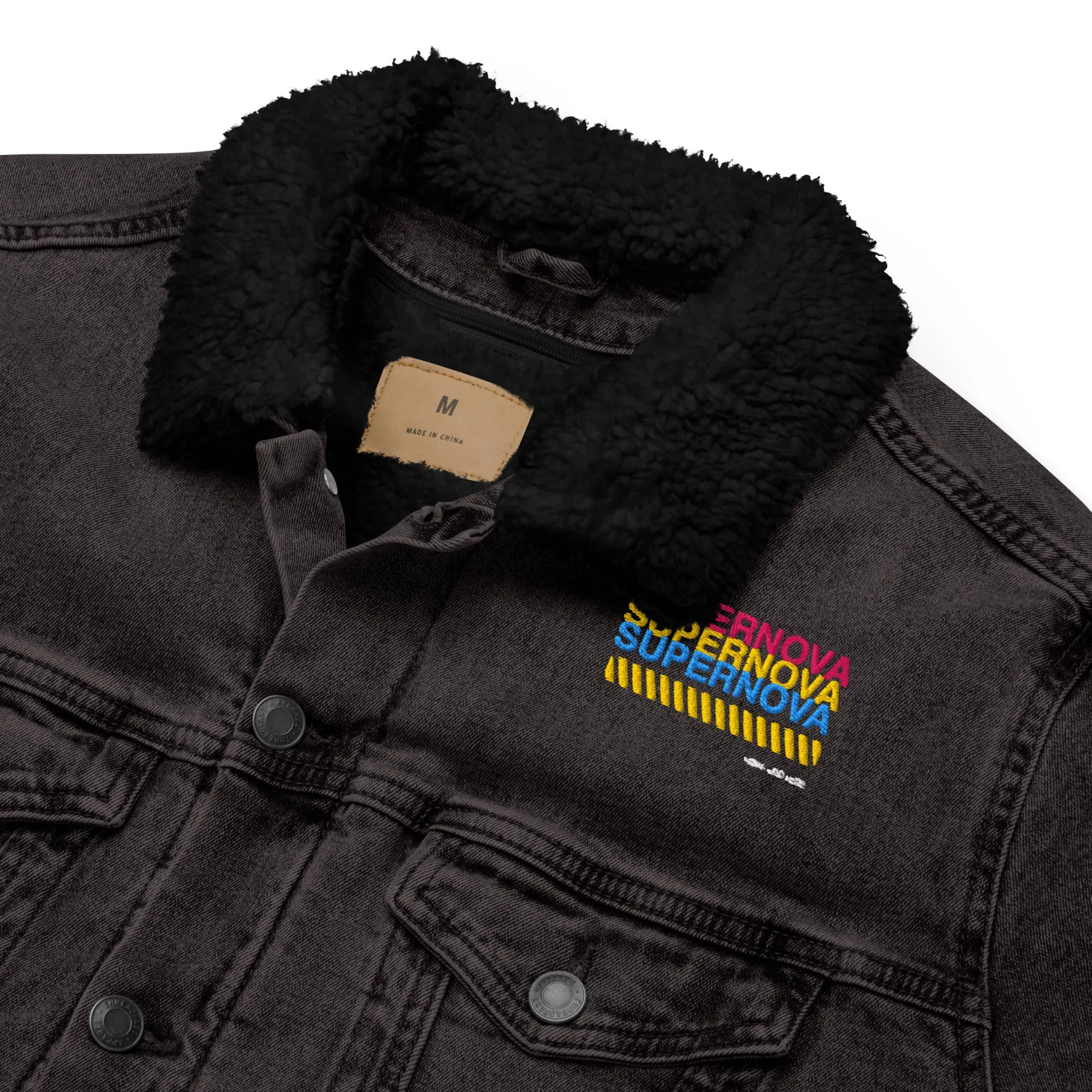 SUPERNOVA Unisex Denim Sherpa Jacket