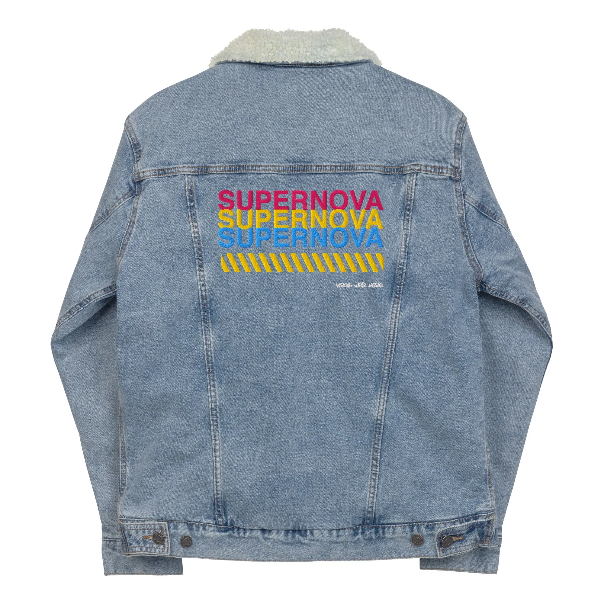 SUPERNOVA Unisex Denim Sherpa Jacket
