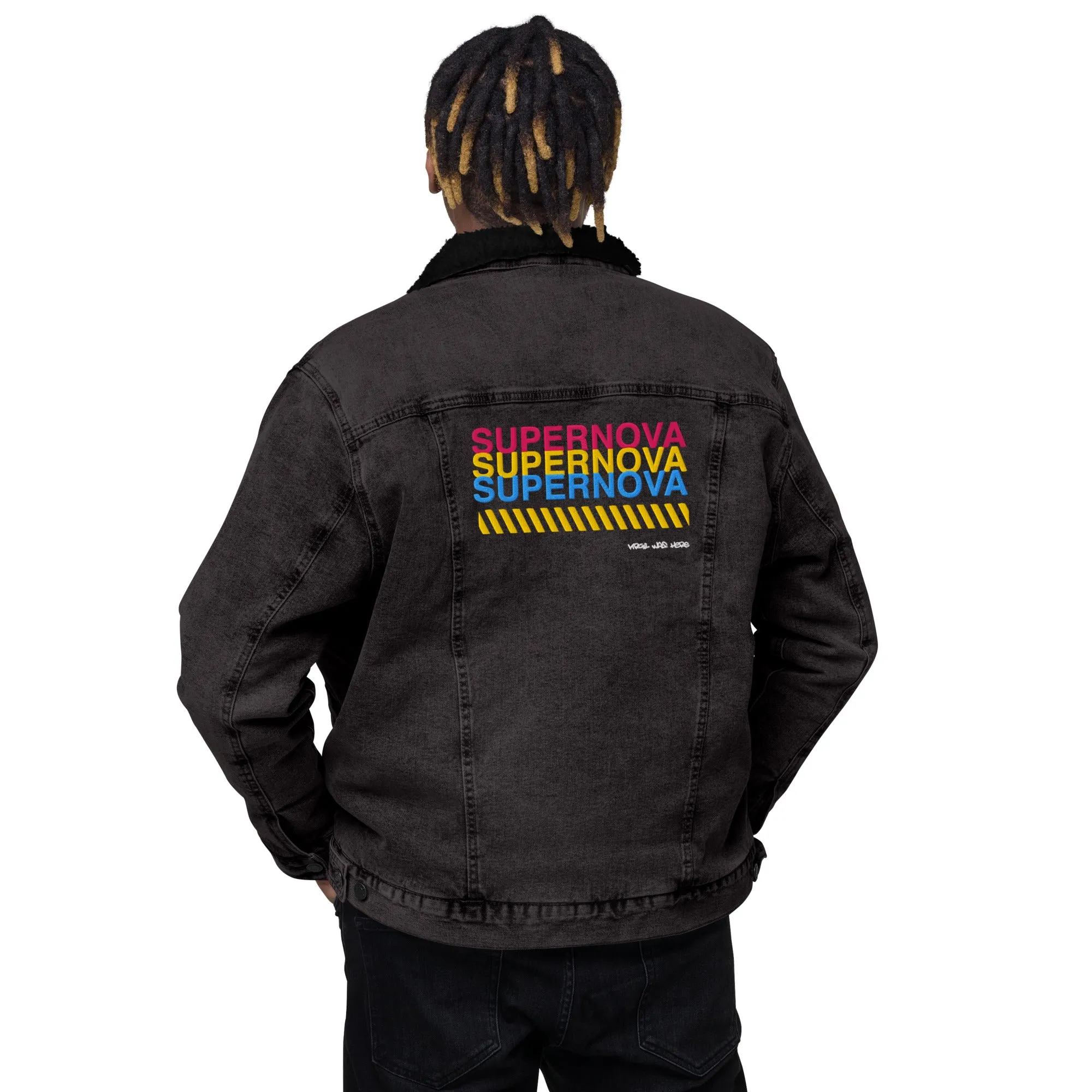 SUPERNOVA Unisex Denim Sherpa Jacket