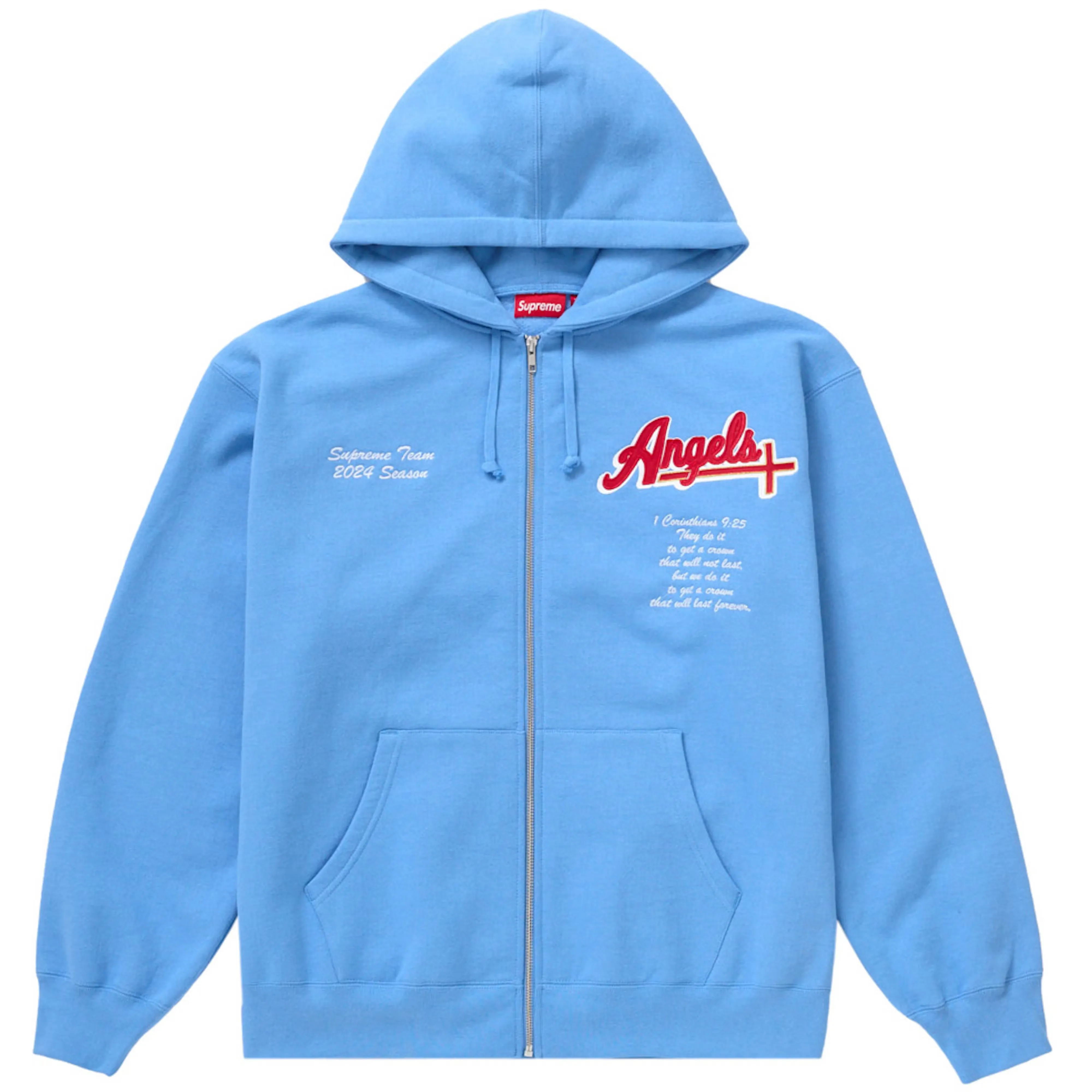 Supreme Salvation Light Blue Zip Up Hoodie