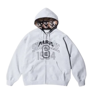 Supreme x MM6 Maison Margiela Zip Up Hoodie 'Light Grey'