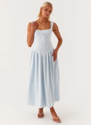 Suzie Midi Dress - Blue Chic and Cozy City Bright